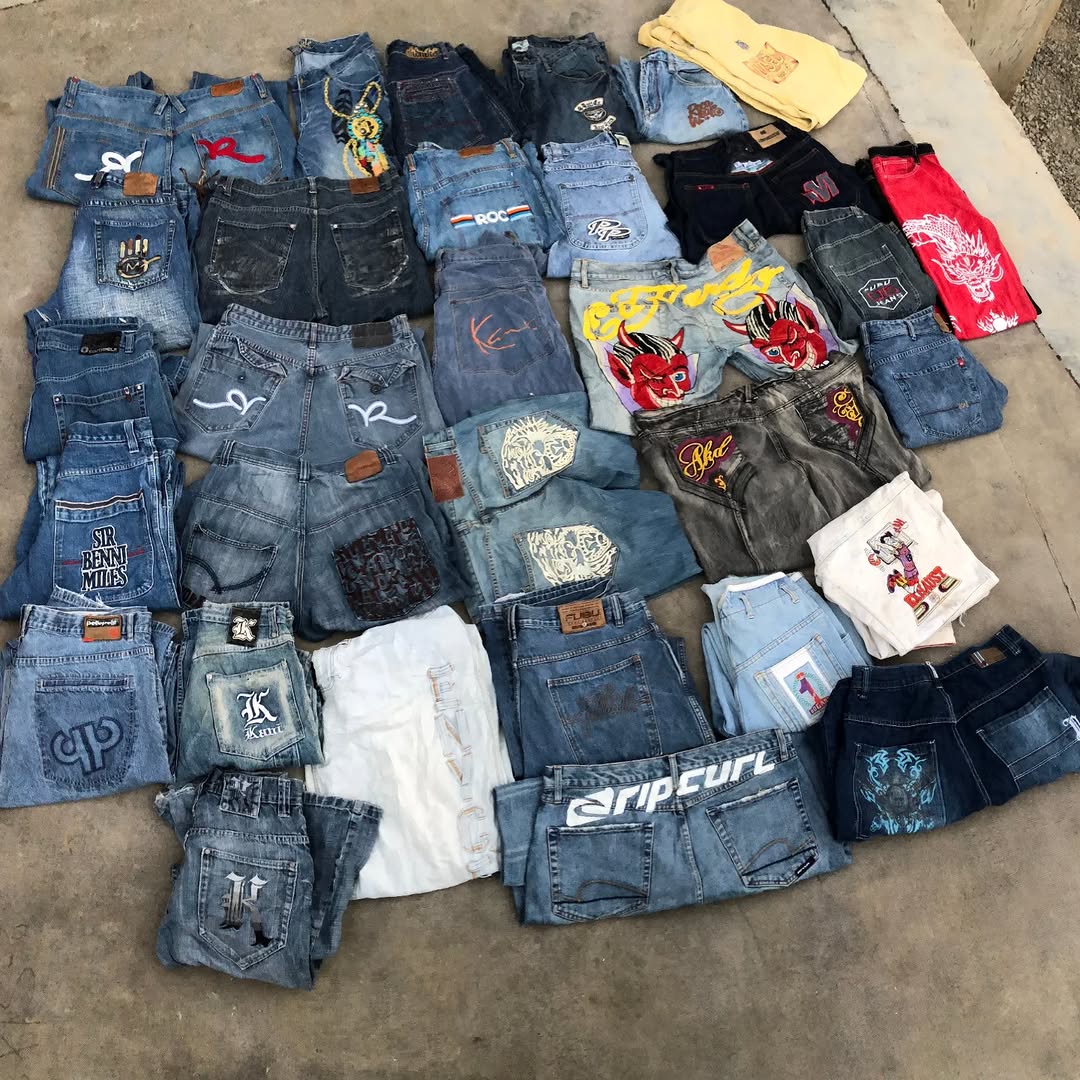 Hiphop Y2K Embroidery Jeans