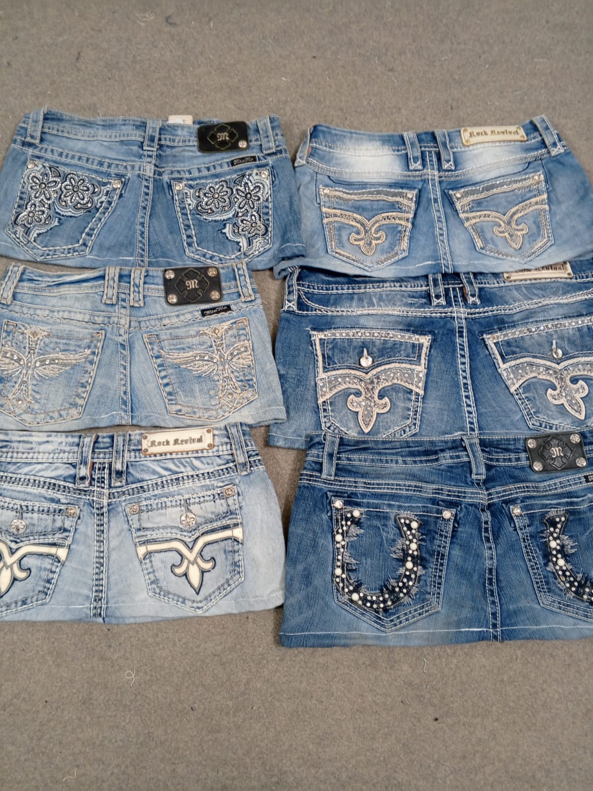 HD1383 Ladies Upcycled Branded Micro Mini Skirts