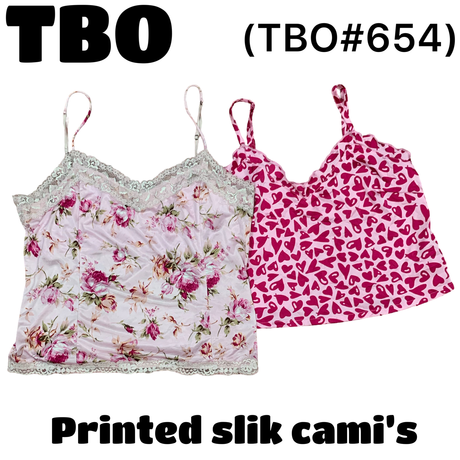 Printed slik cami’s #654