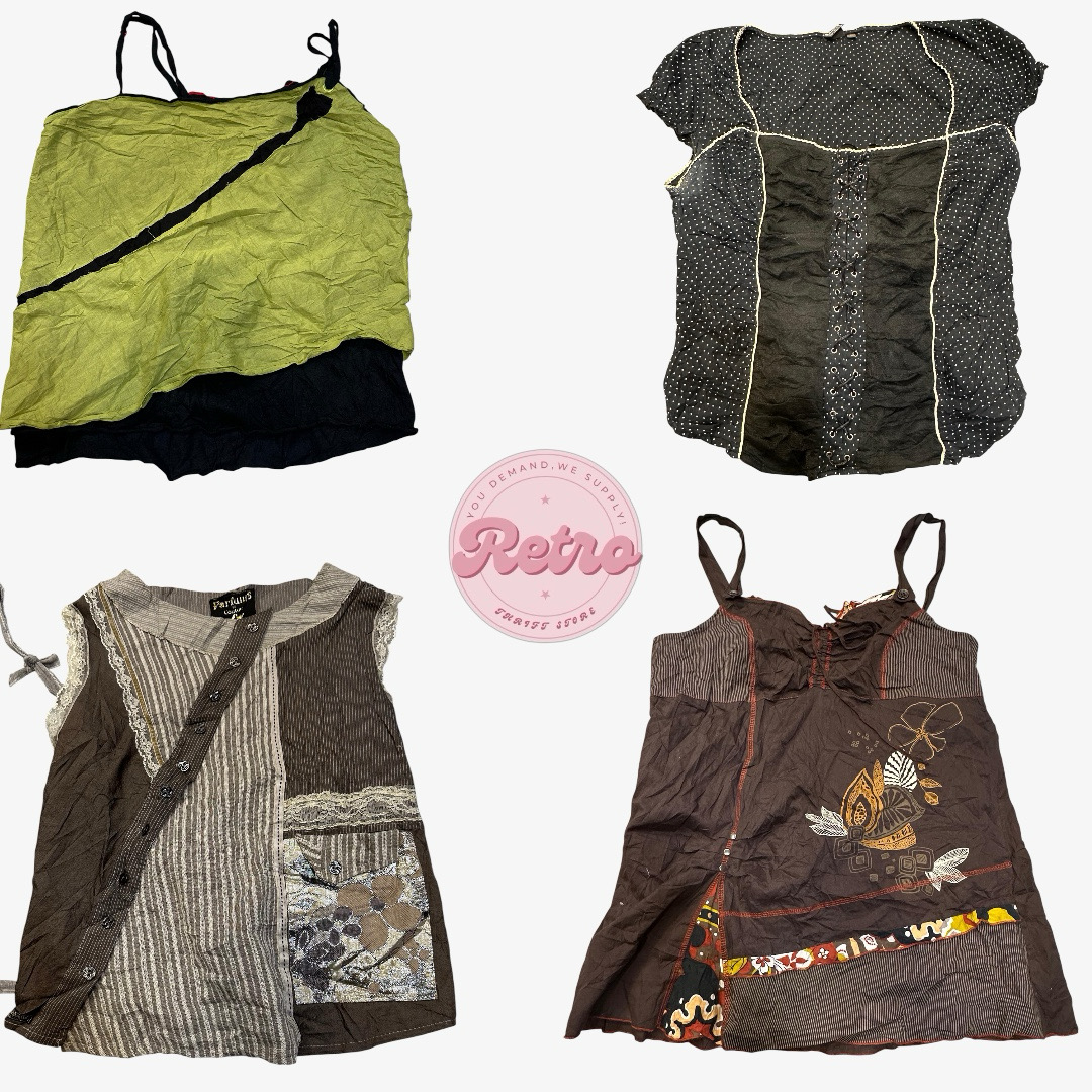 100% Baumwolle italienische y2k Oberteile