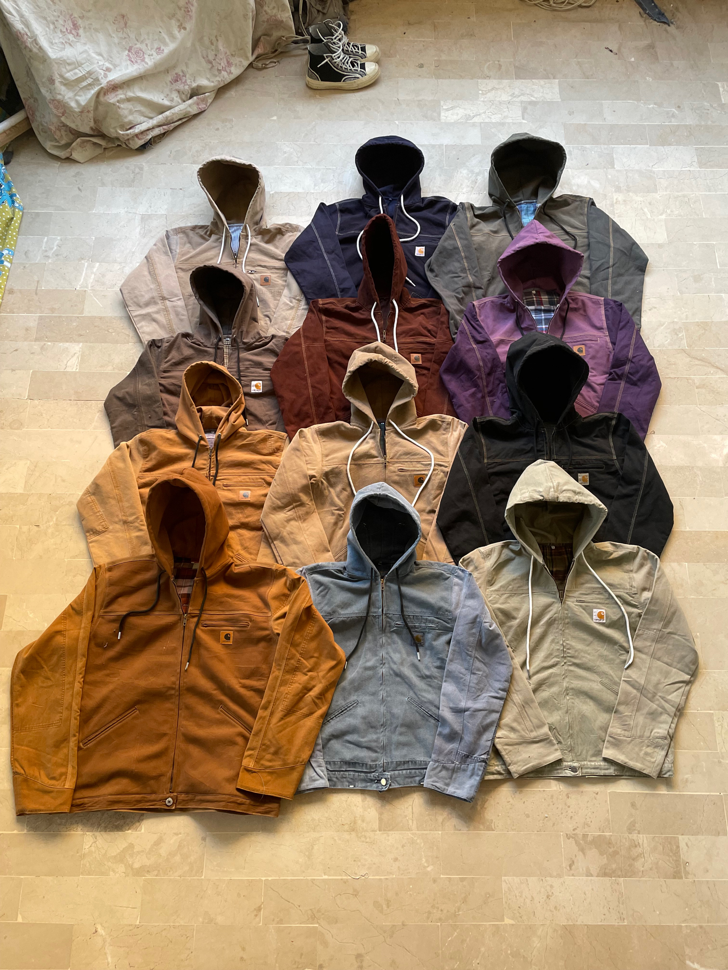 Upcycled Carhartt Canvas Hooded Jackets