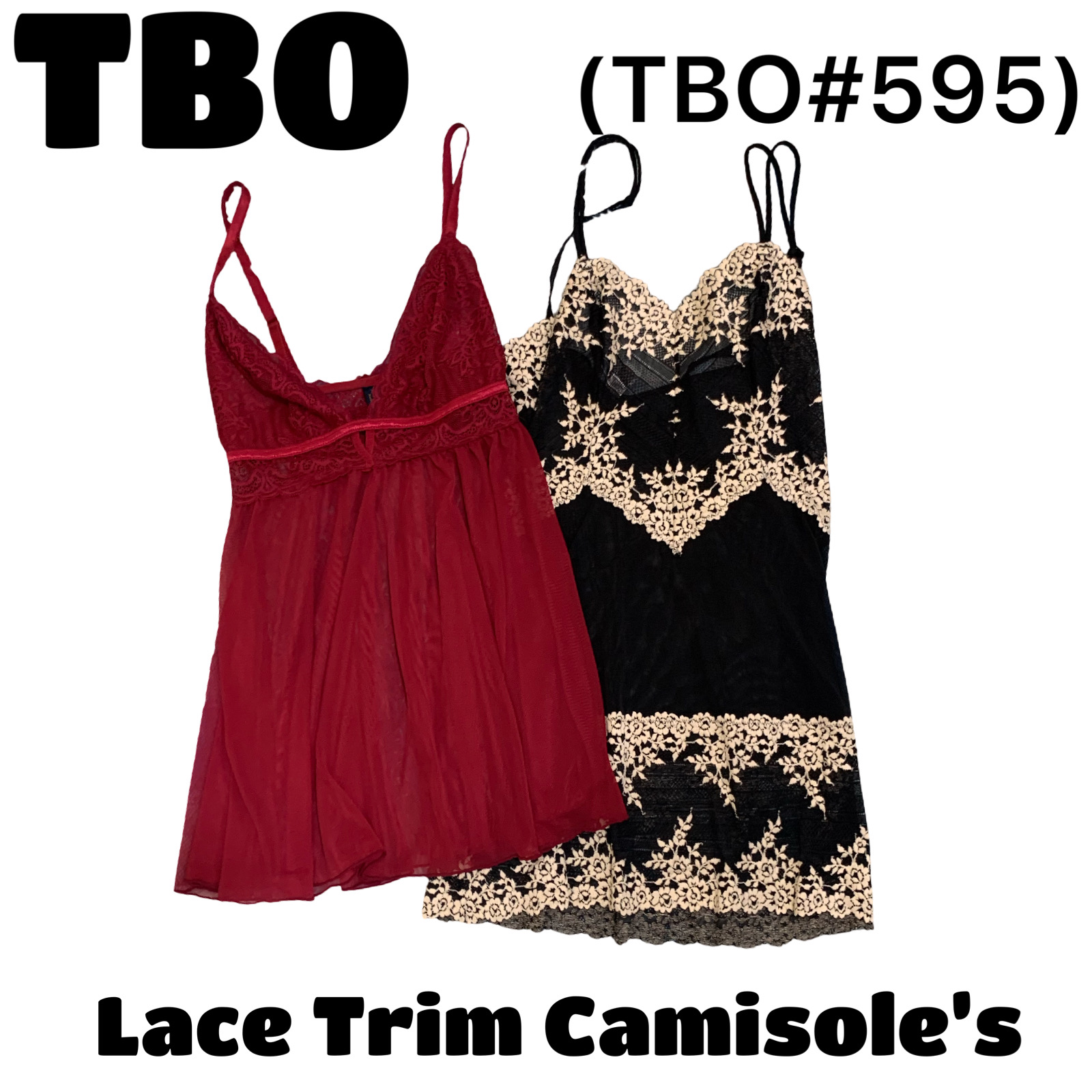 Lace trim camisole’s #595