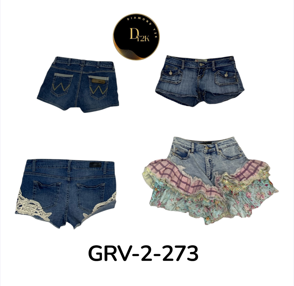 Y2K Vintage Style Denim Mini Shorts for Women (GRV..