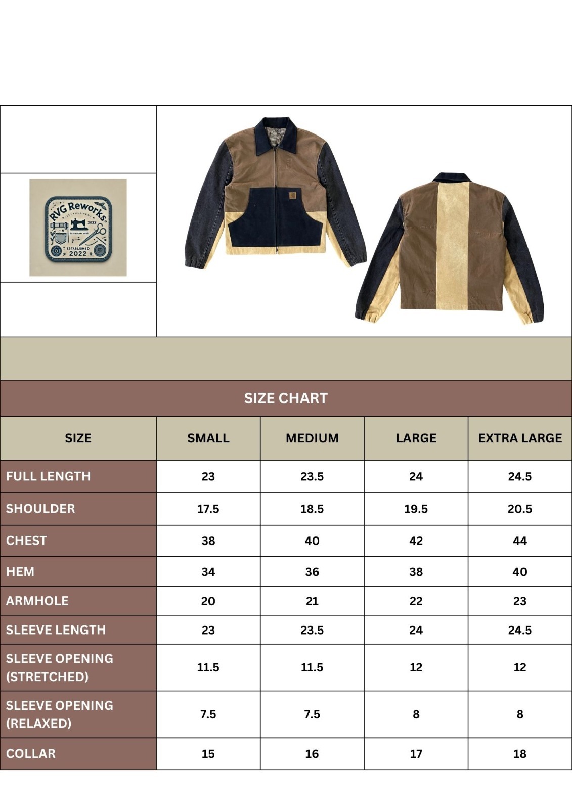 Upcycled Contrast Panel Workwear Jacket