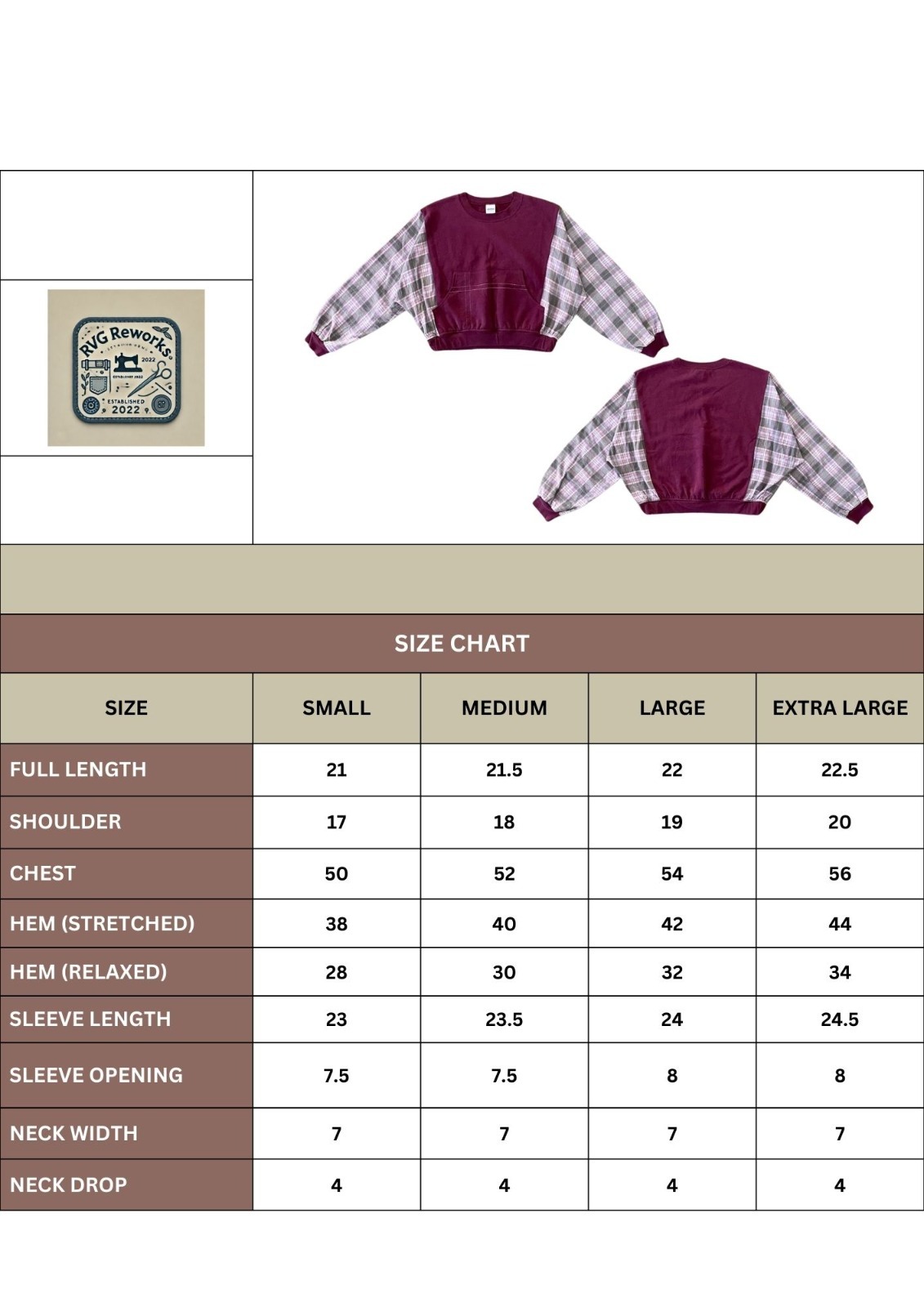 Upcycled Panel-Sleeve Cropped Sweatshirt