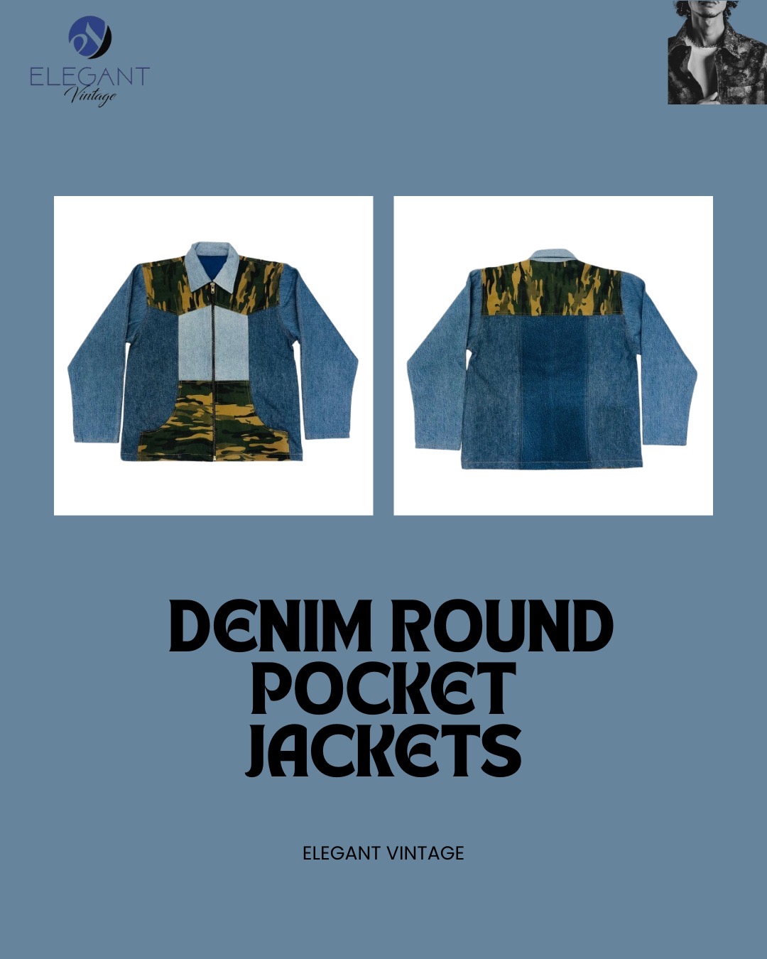 UPCYCLED Round Pocket Jackets - EVR0105
