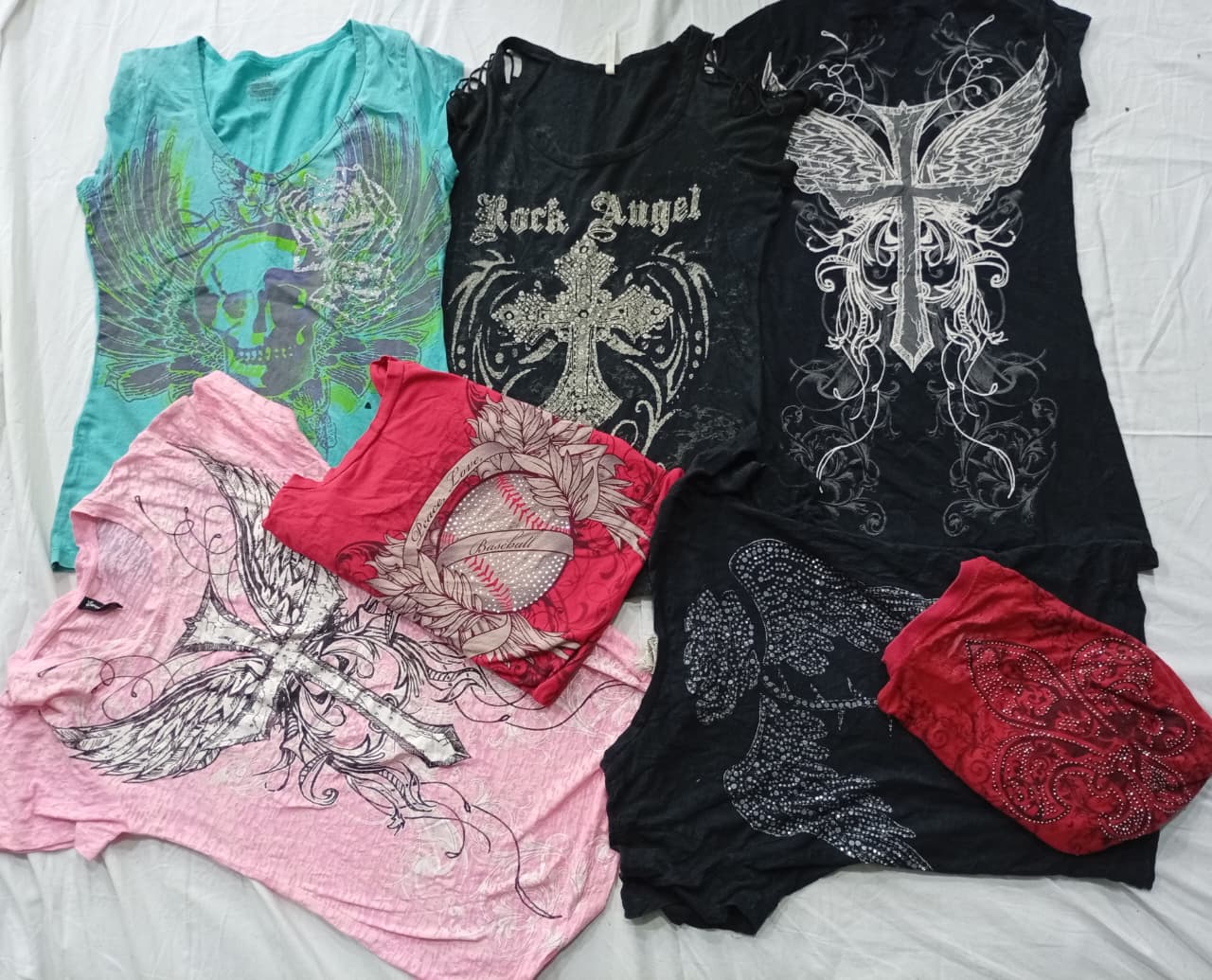 CR6940 Y2K Gothic Baby Tees