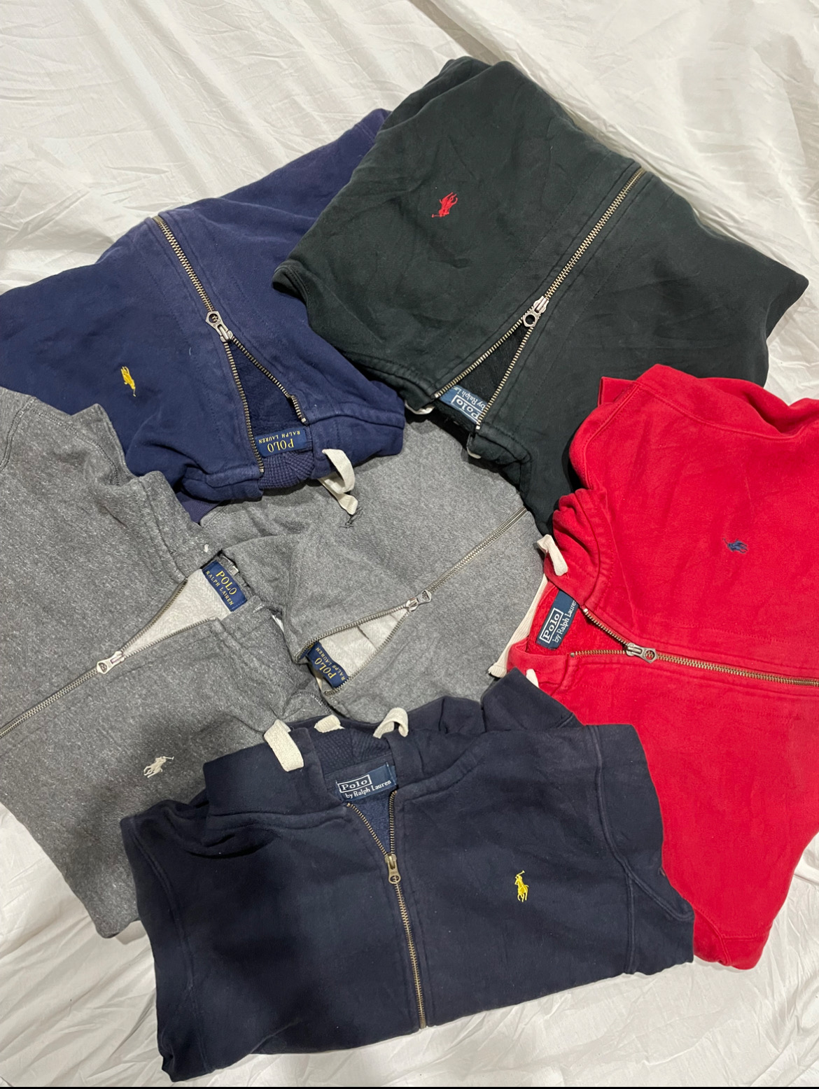 Vintage polo Ralph Lauren full zip hoddie 1/4 zip ..