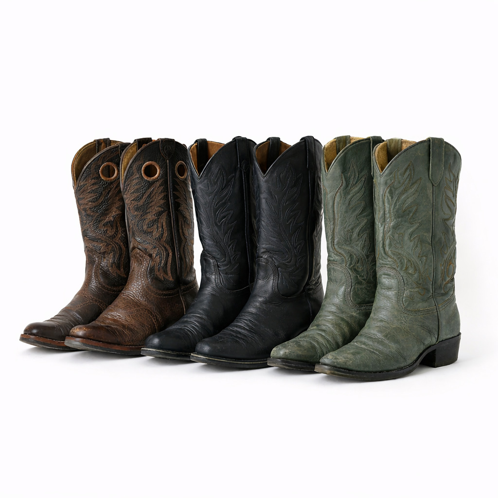 Premium Leather Cowboy Boots