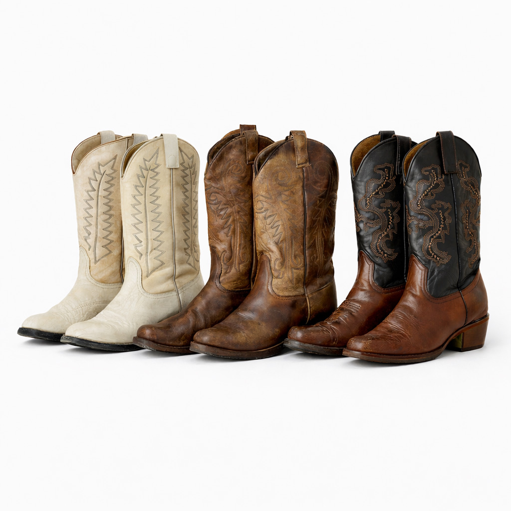 Premium Leather Cowboy Boots