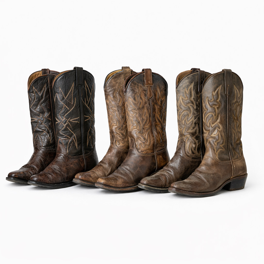 Premium Leather Cowboy Boots