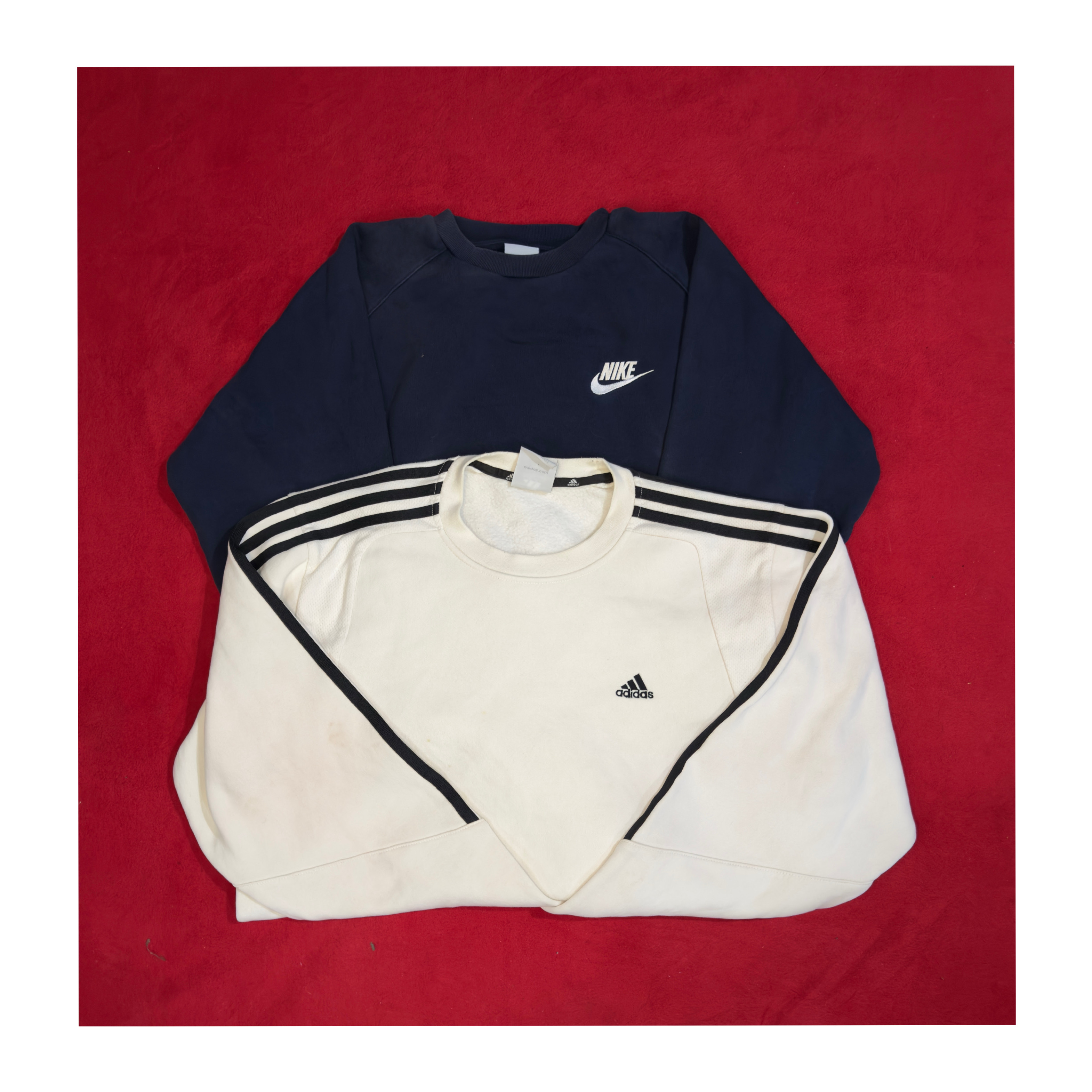 Nike or adidas crewneck sweatshirts