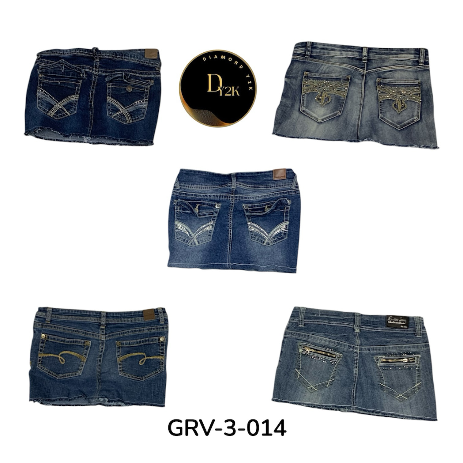 Vintage Denim Mini Skirt – Authentic Y2K Women’s 2..