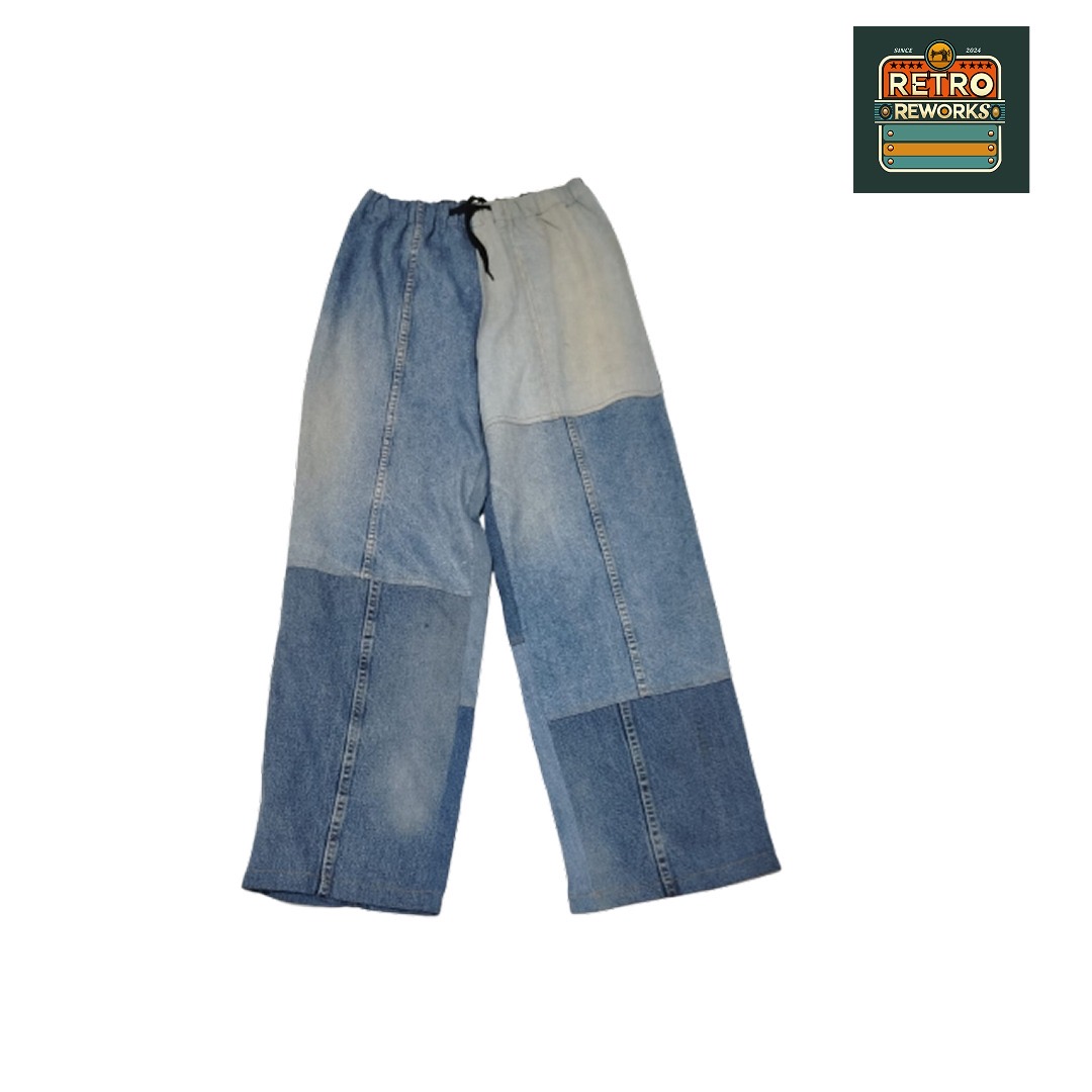 Upcycled Denim Patchwork Pants