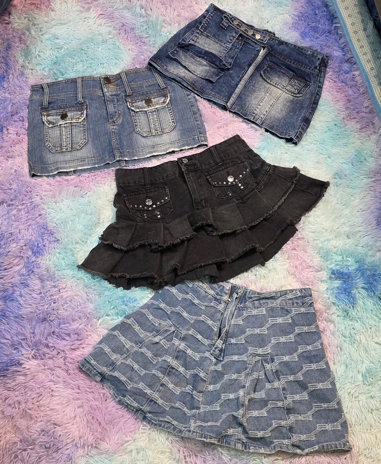 mini denim fashion skirts