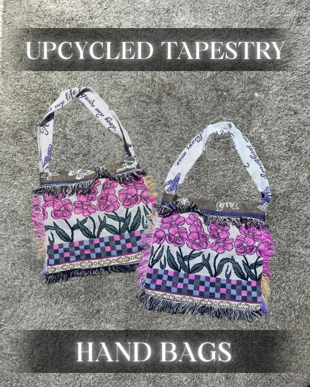 Upcycled Tapestry Hand Bags