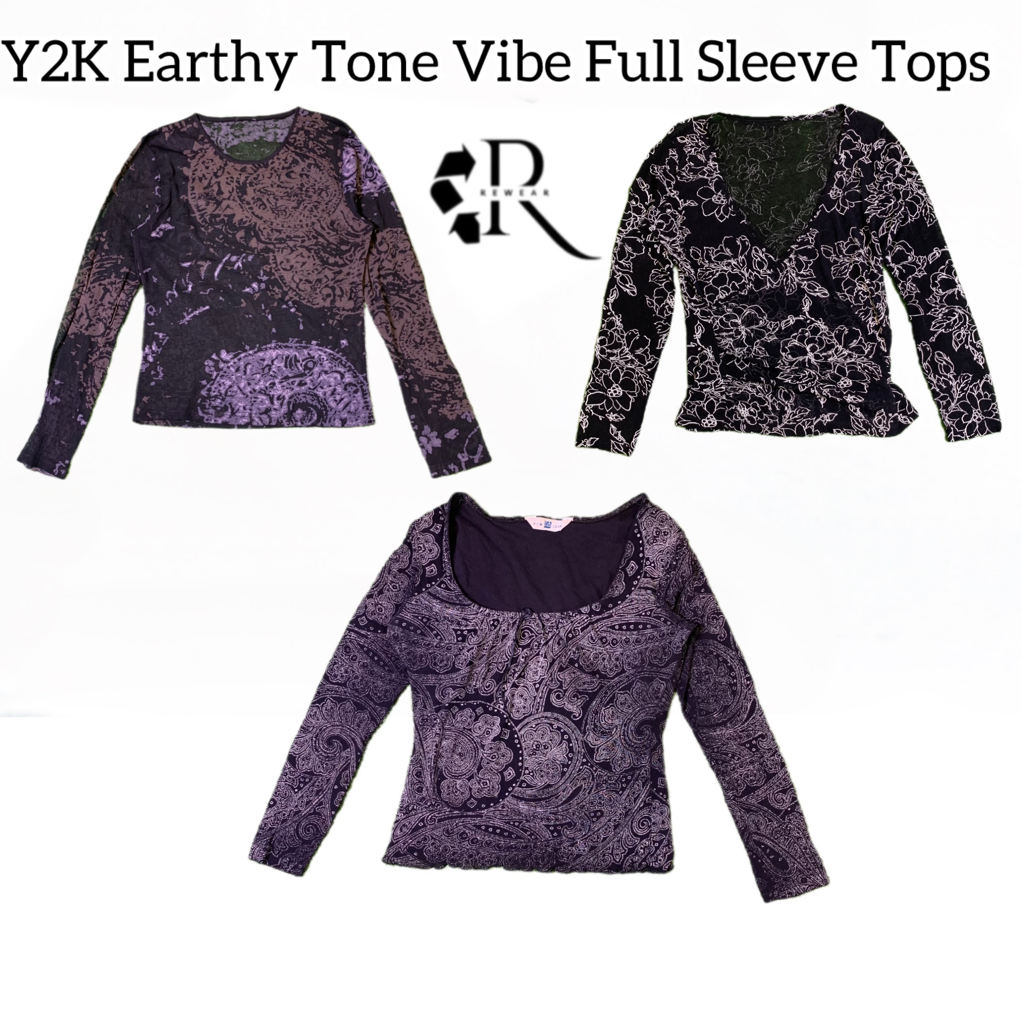 Y2k Earthy Tone Vibe Full Sleeve Top Rw-1634