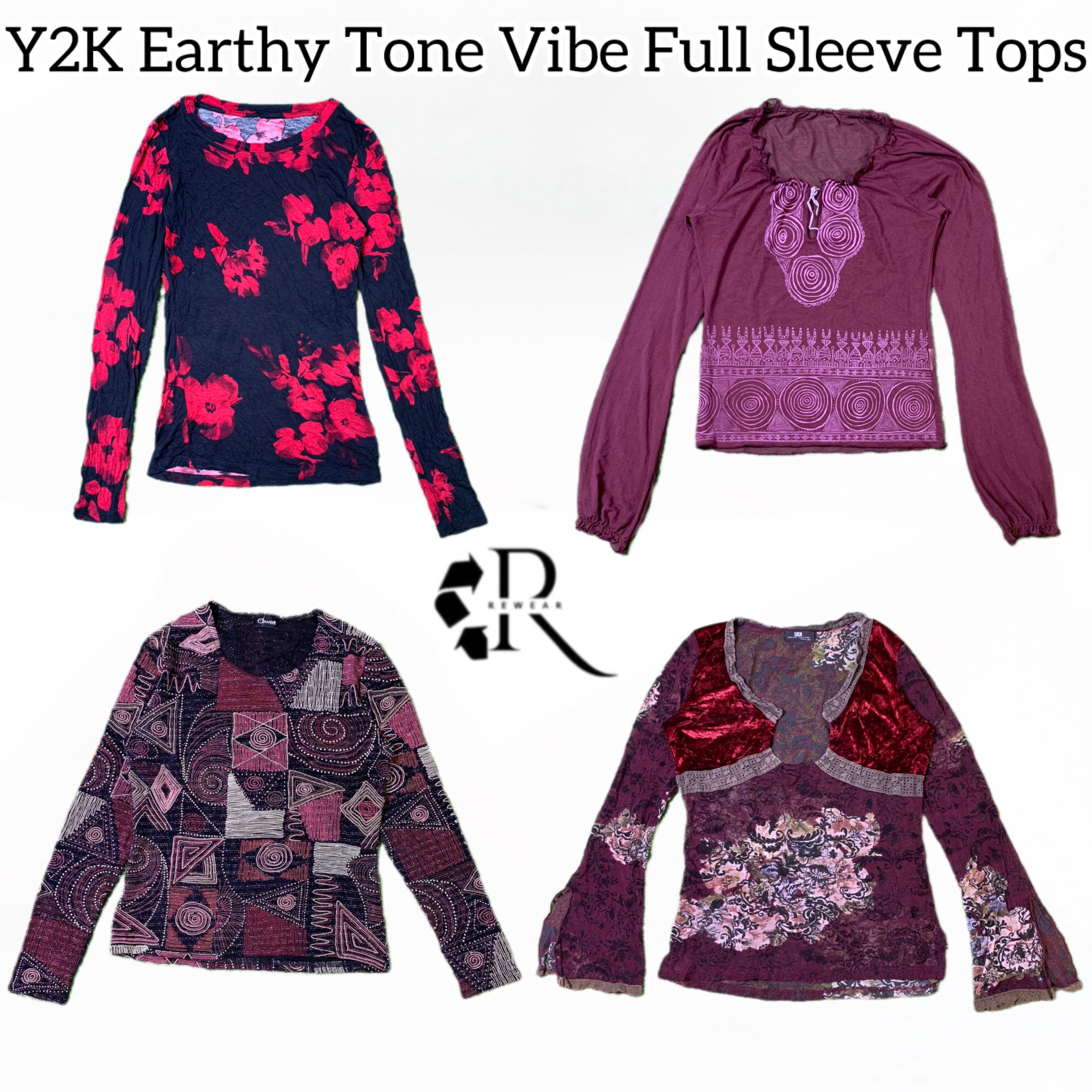Y2K Earthy Tone Vibes Full Sleeve Tops Rw-1644