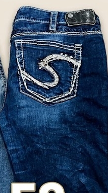 Jeans Decorati con Stampe Retro Y2K