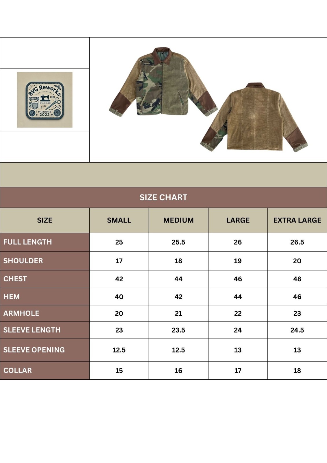 Upcycled Camo Contrast Workwear Jacket