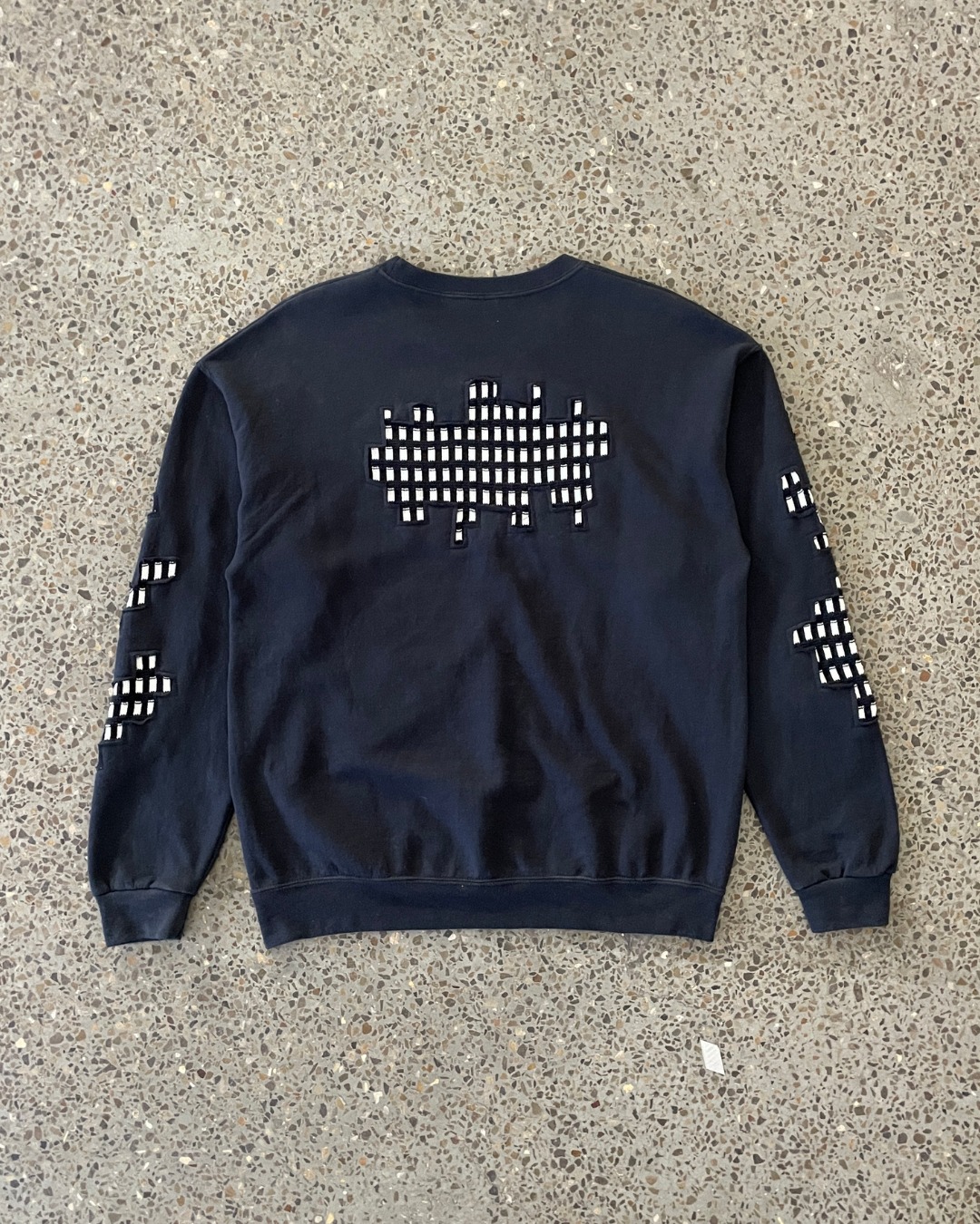 Upcycled Grid Patch Adidas is Sweatshirt