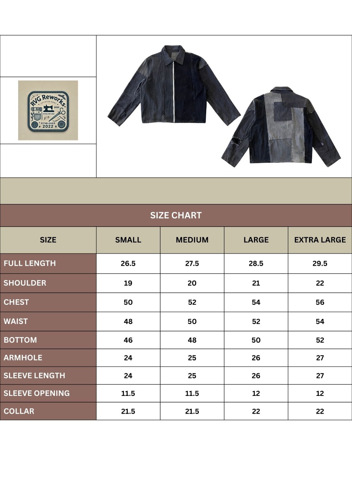 Upcycled Denim Patchwork Zip Jacket