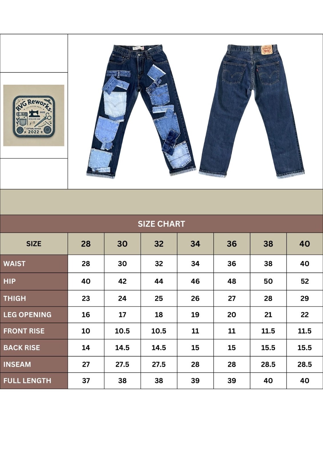 Upcycled Patchwork Pocket Denim