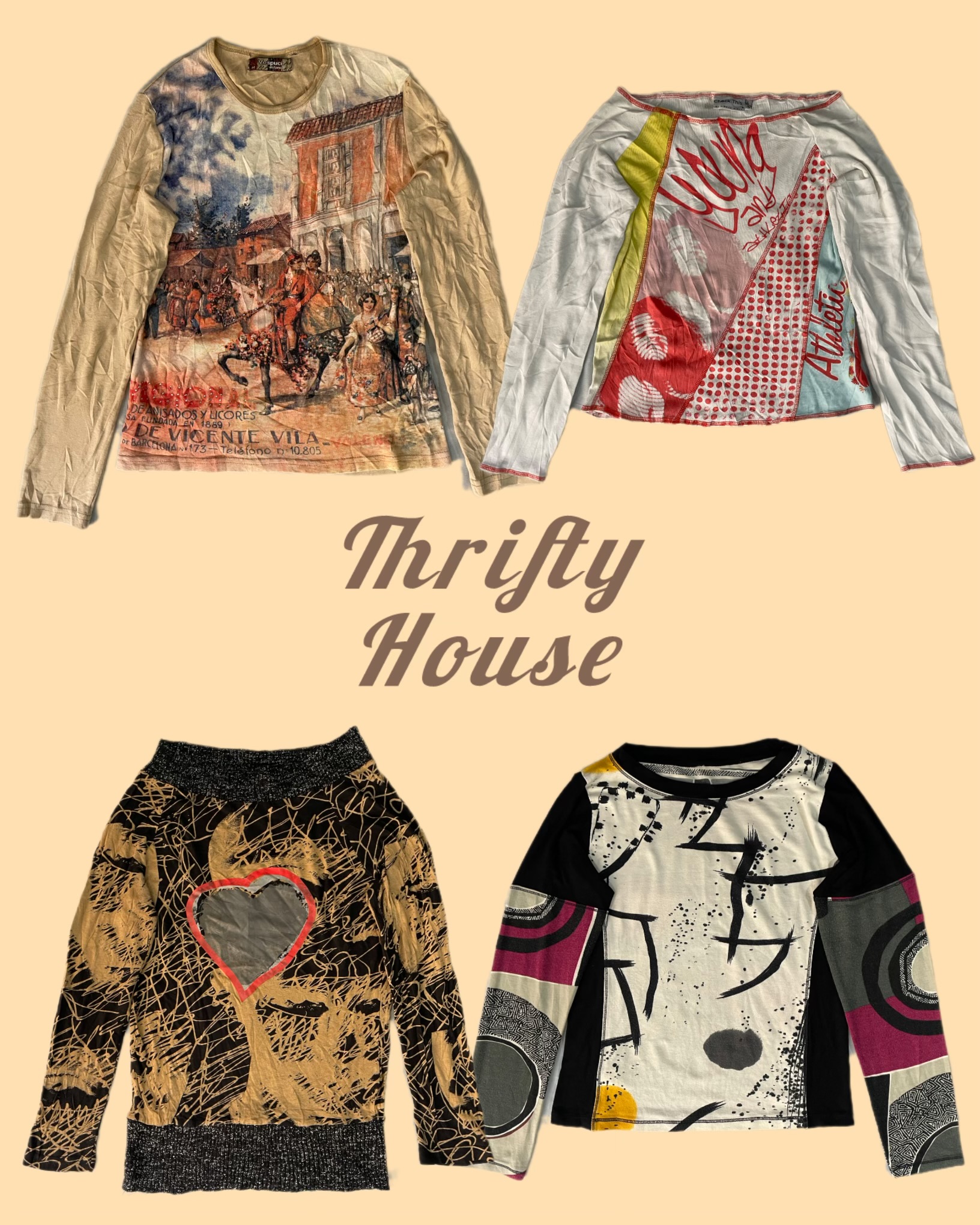 Y2K Artsy Graphic Babytees(TH/271)