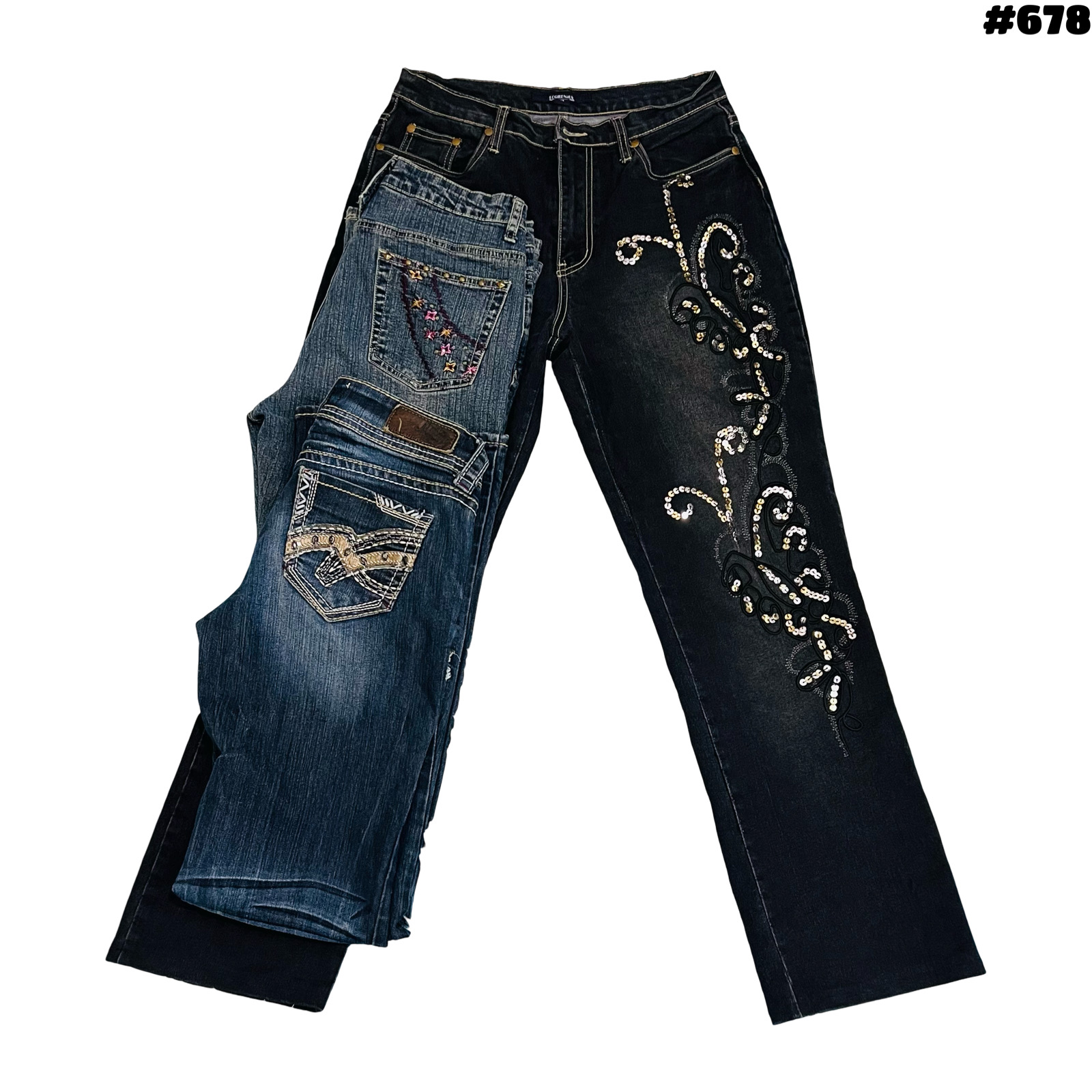 Y2K detailing jeans   #678