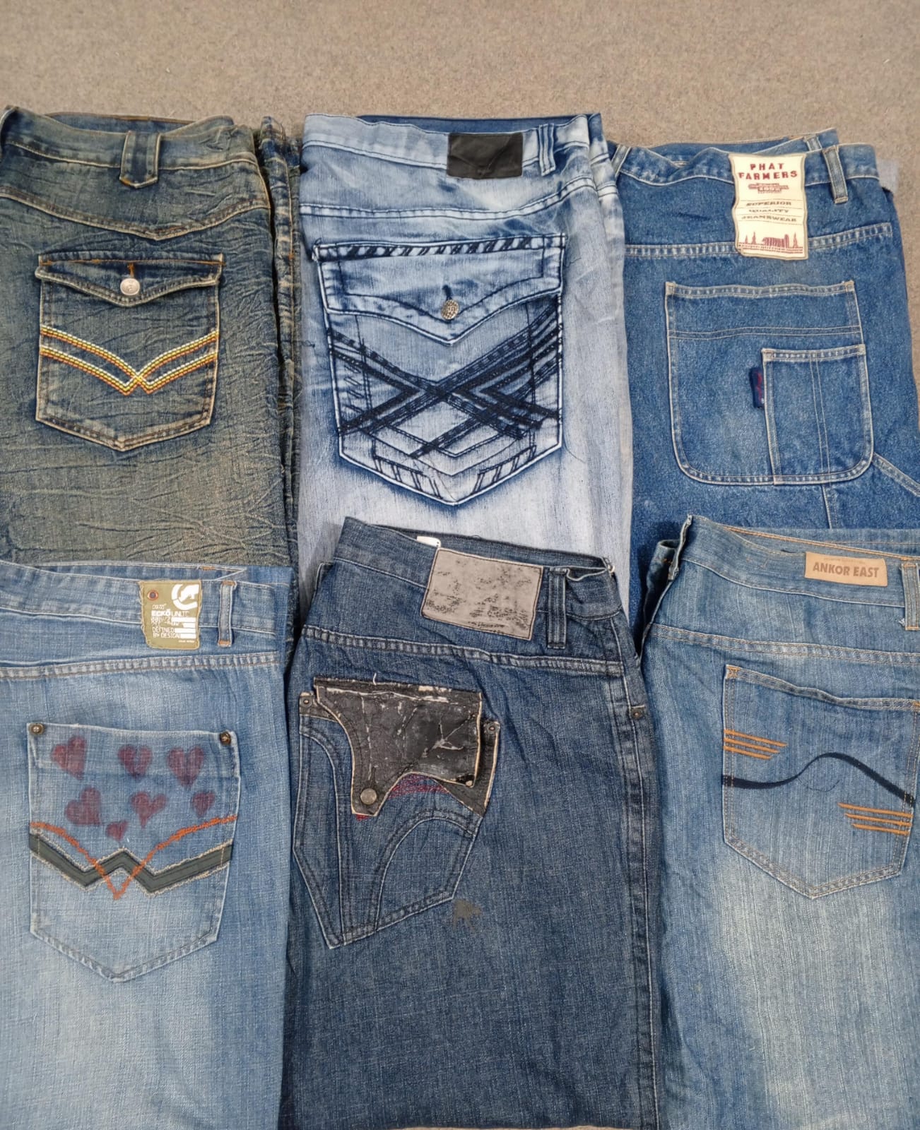 Jean baggy surdimensionné pour hommes HD1389