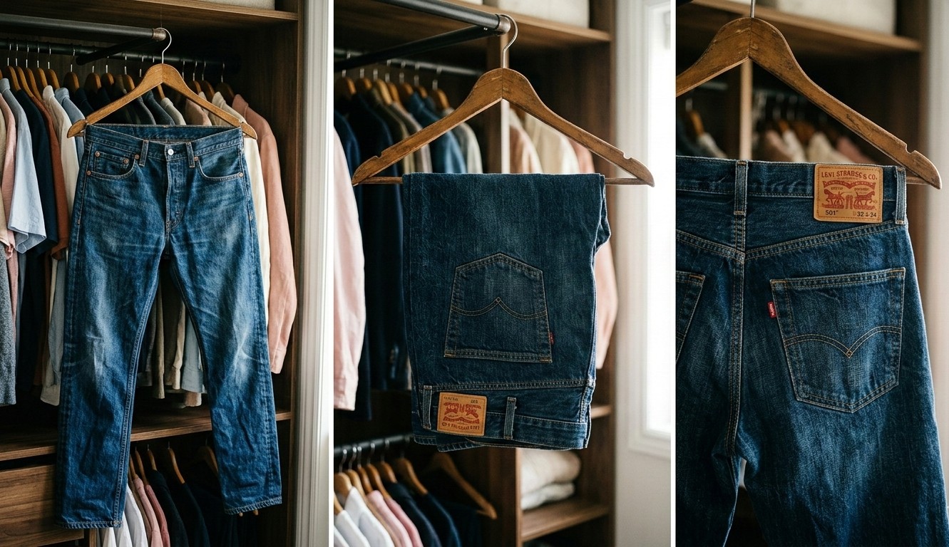 Levi's 501 Men's Original Fit Blue Denim Jeans – S..