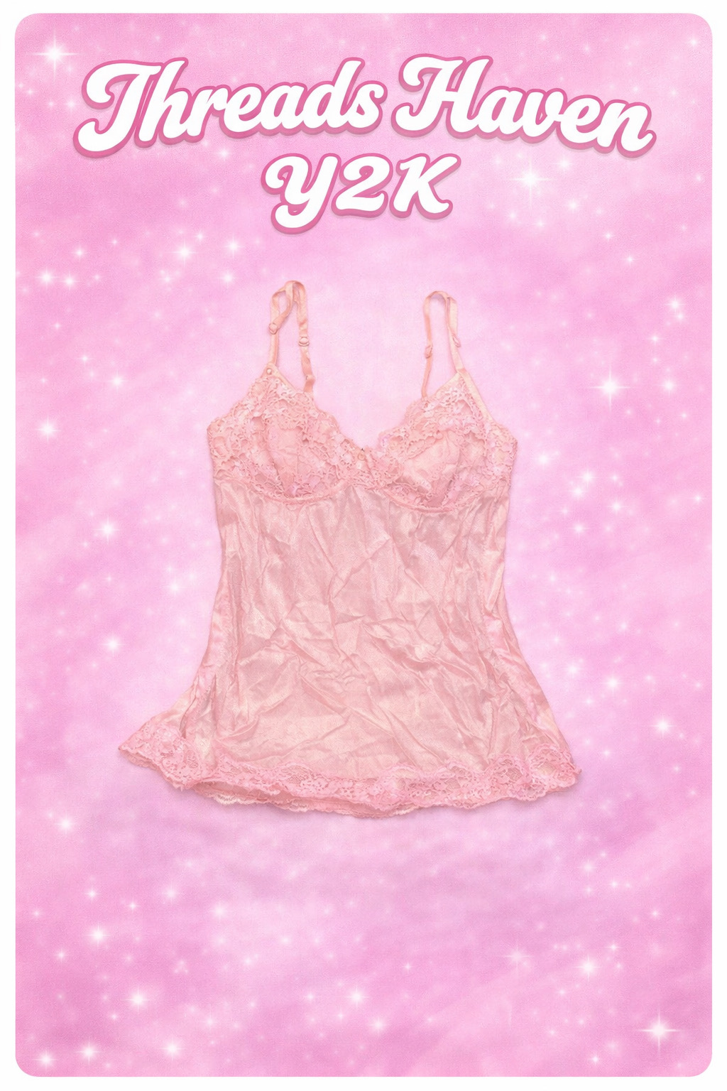 TH # 55 Vintage Y2K Silk Camisole Top – Soft Aesth..