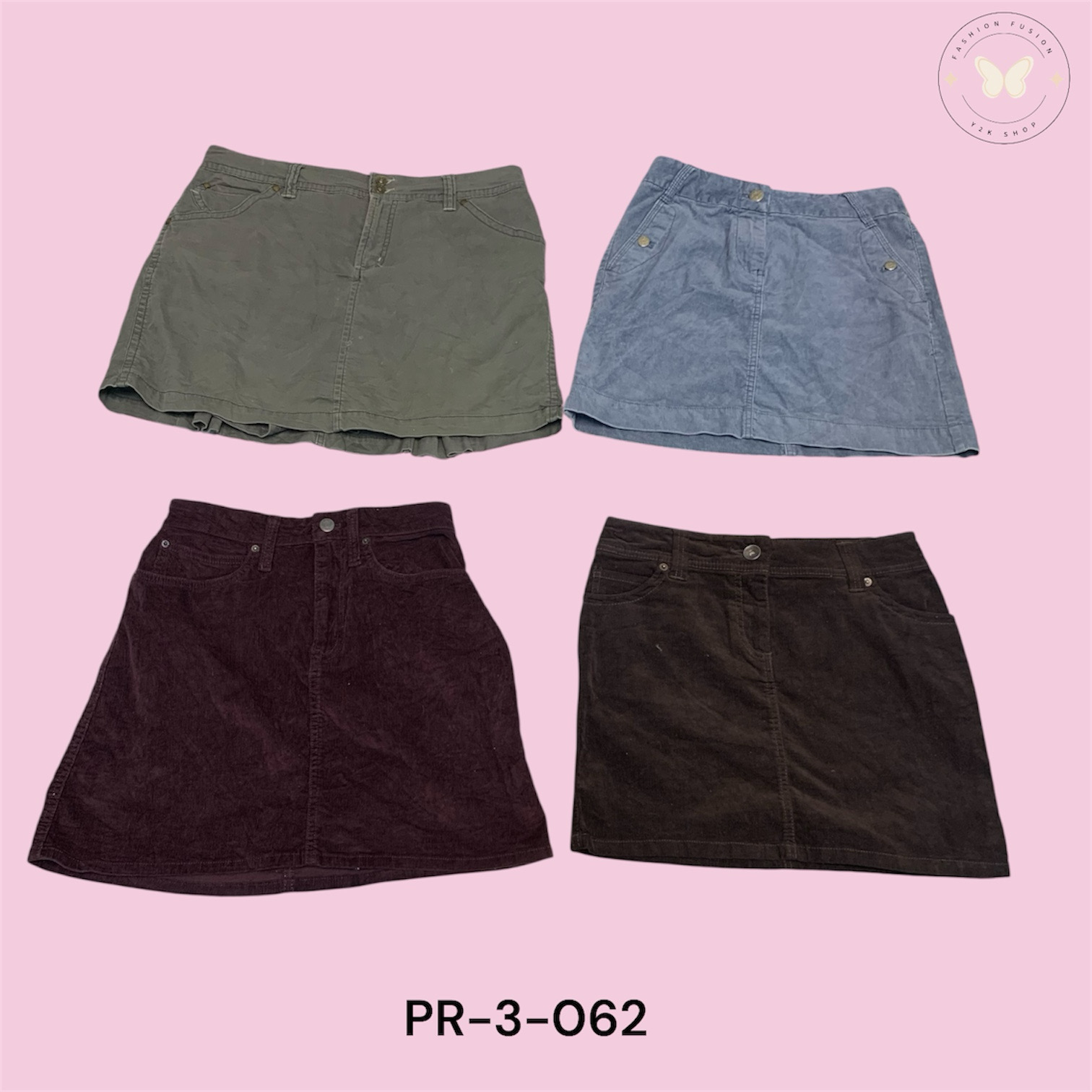 Summer Ready: Light-Wash Denim Mini Skirt with Vin..