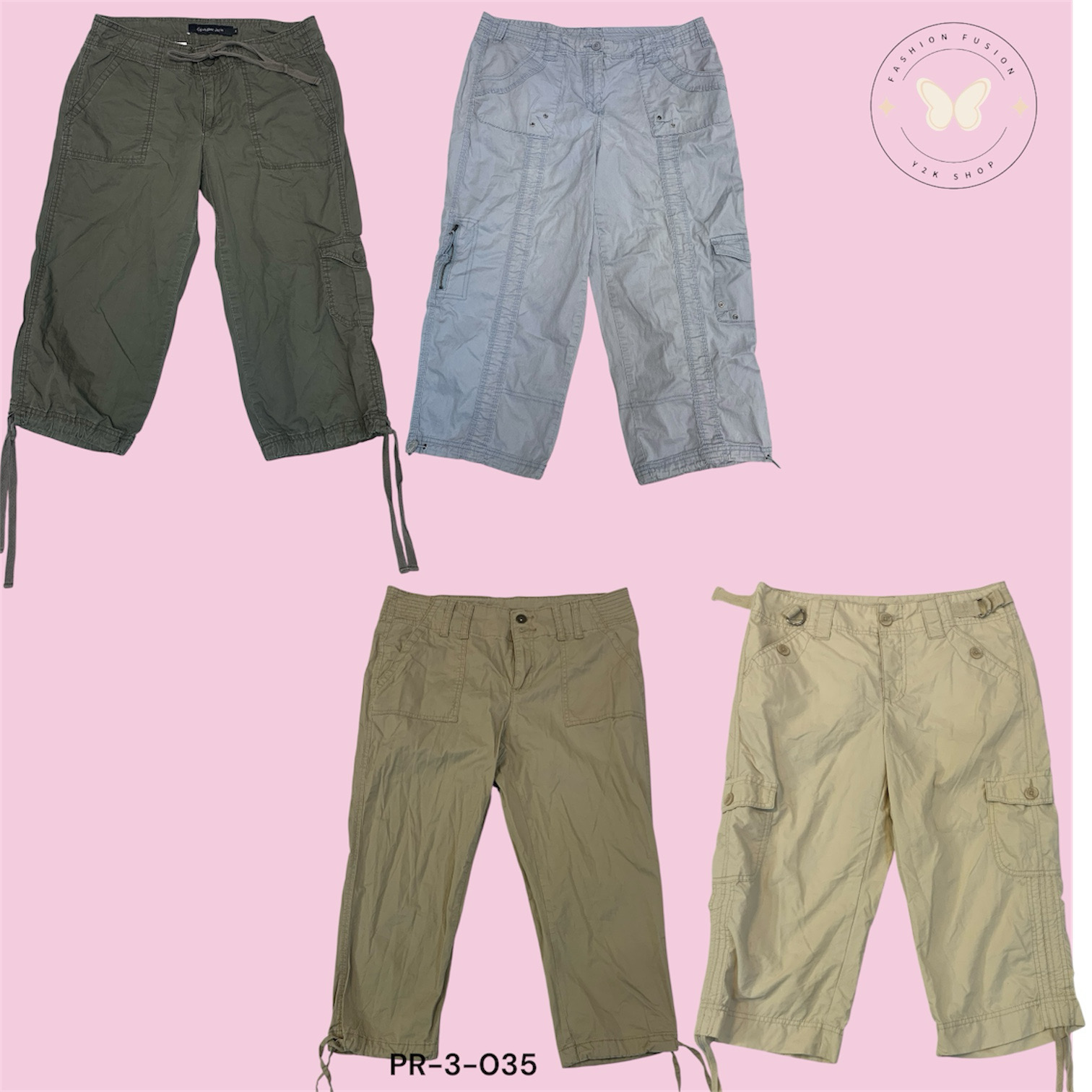 Women’s Cargo Capri Pants – Lightweight & Casual S..