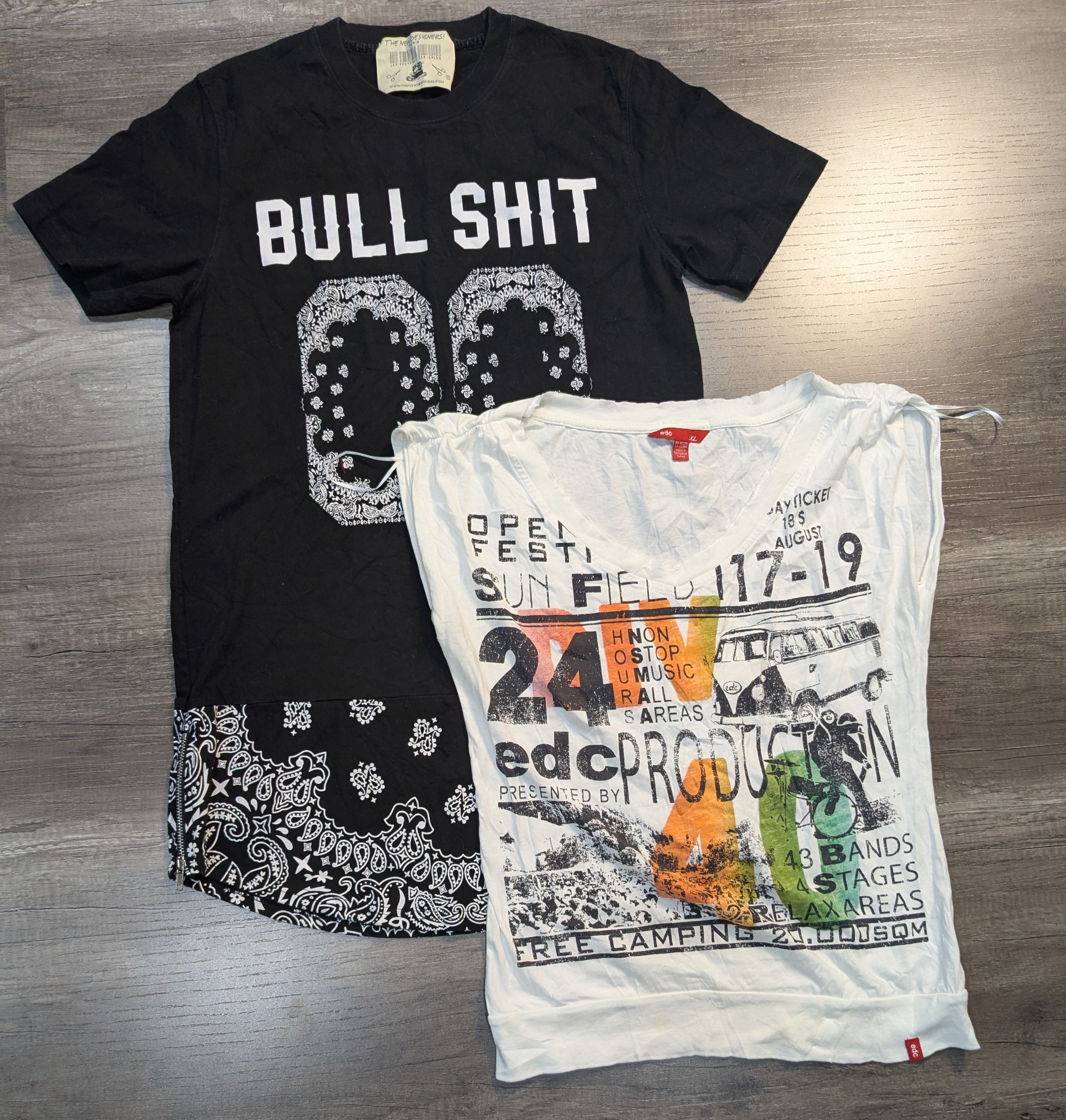 4240 - Vintage-Style T-Shirts mit halben Ärmeln un..