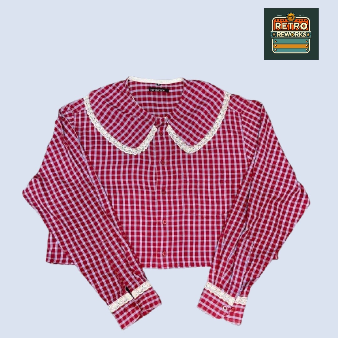 Upcycled Frill Collar Shirt