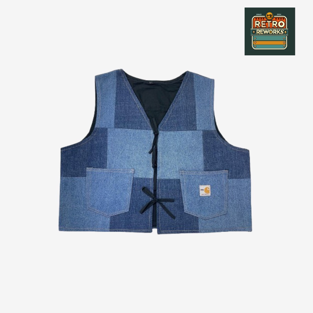 Upcycled Carhartt Denim Patchwork Gilet