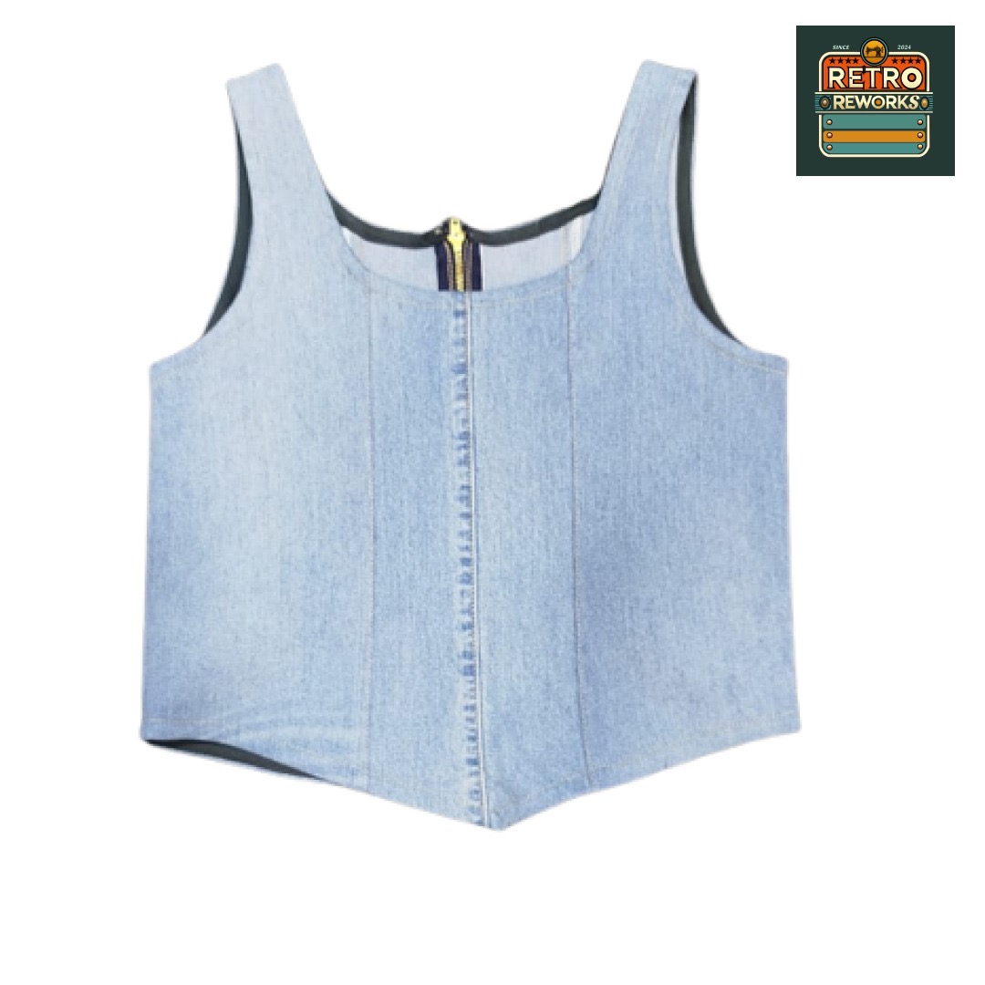 Corps en jean recyclé zippé