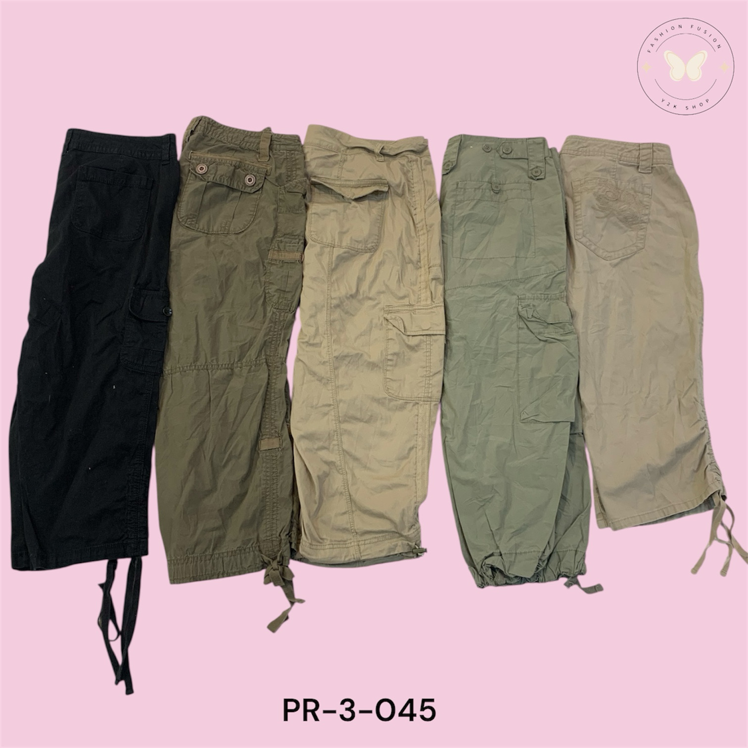 Women’s Casual Cargo Capri – Adjustable Waist & Re..