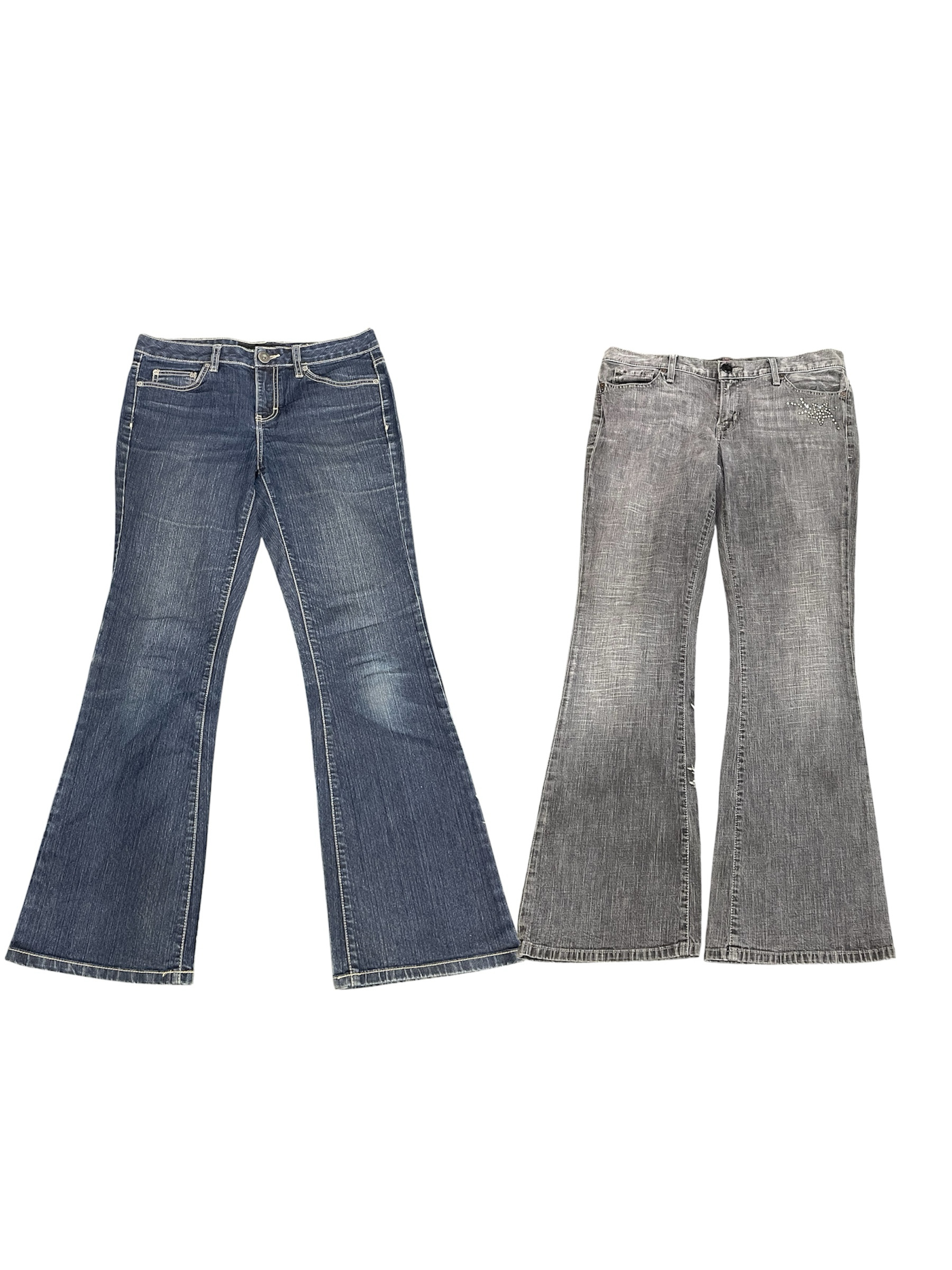 (FV-948) Y2K Branded Denim Flared jeans