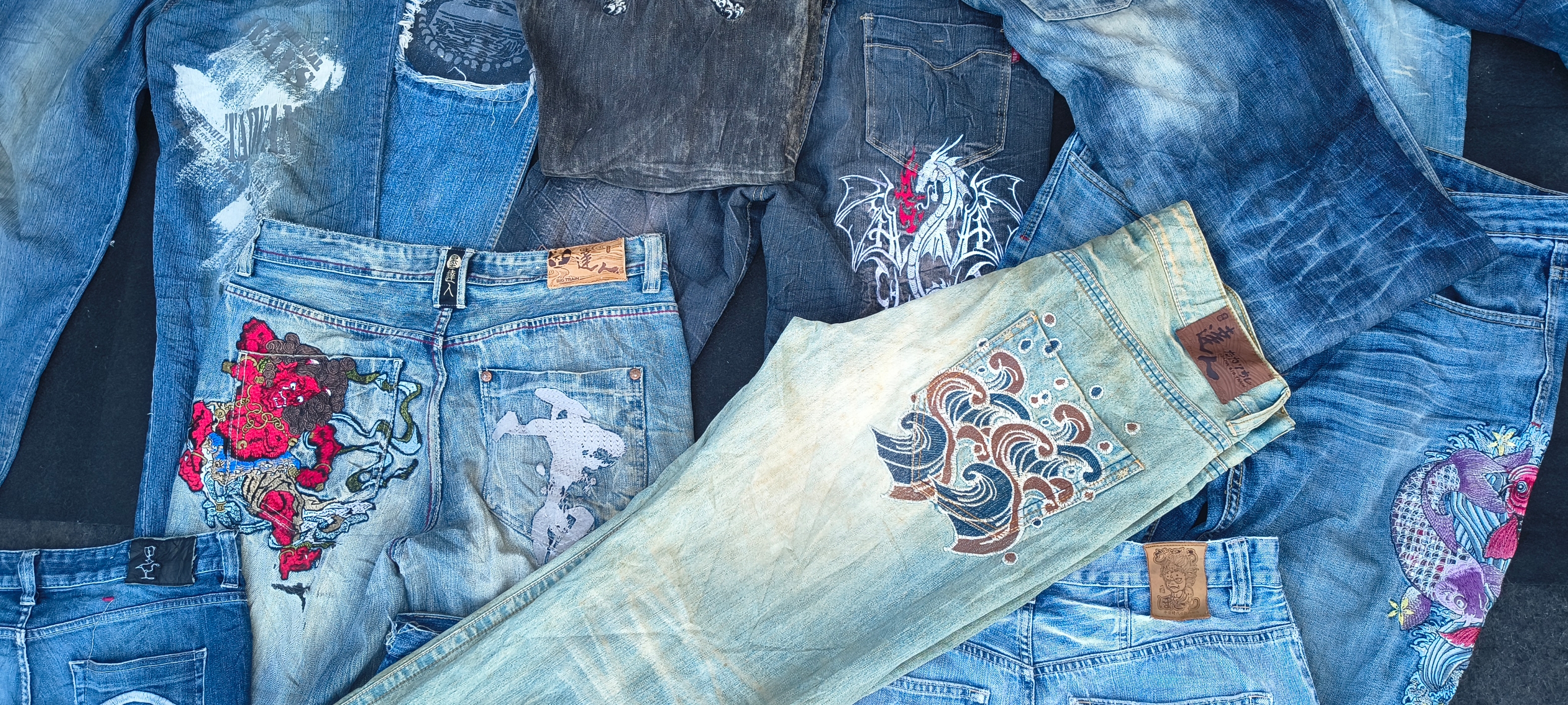 Japanese embroidery Jeans