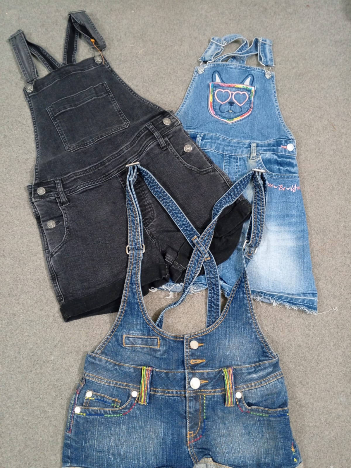 #264 Ladies Y2k Denim overalls Sexy  Shorts