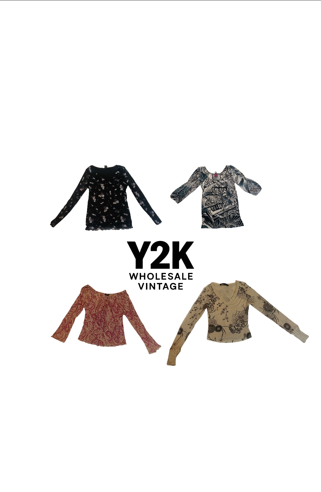 Y2K European Mesh Long sleeve Tops with save the q..