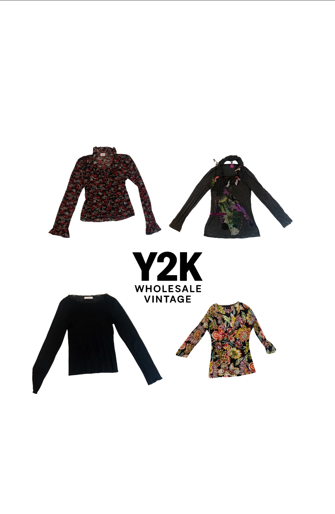 Y2K European Mesh Long sleeve Tops with save the q..