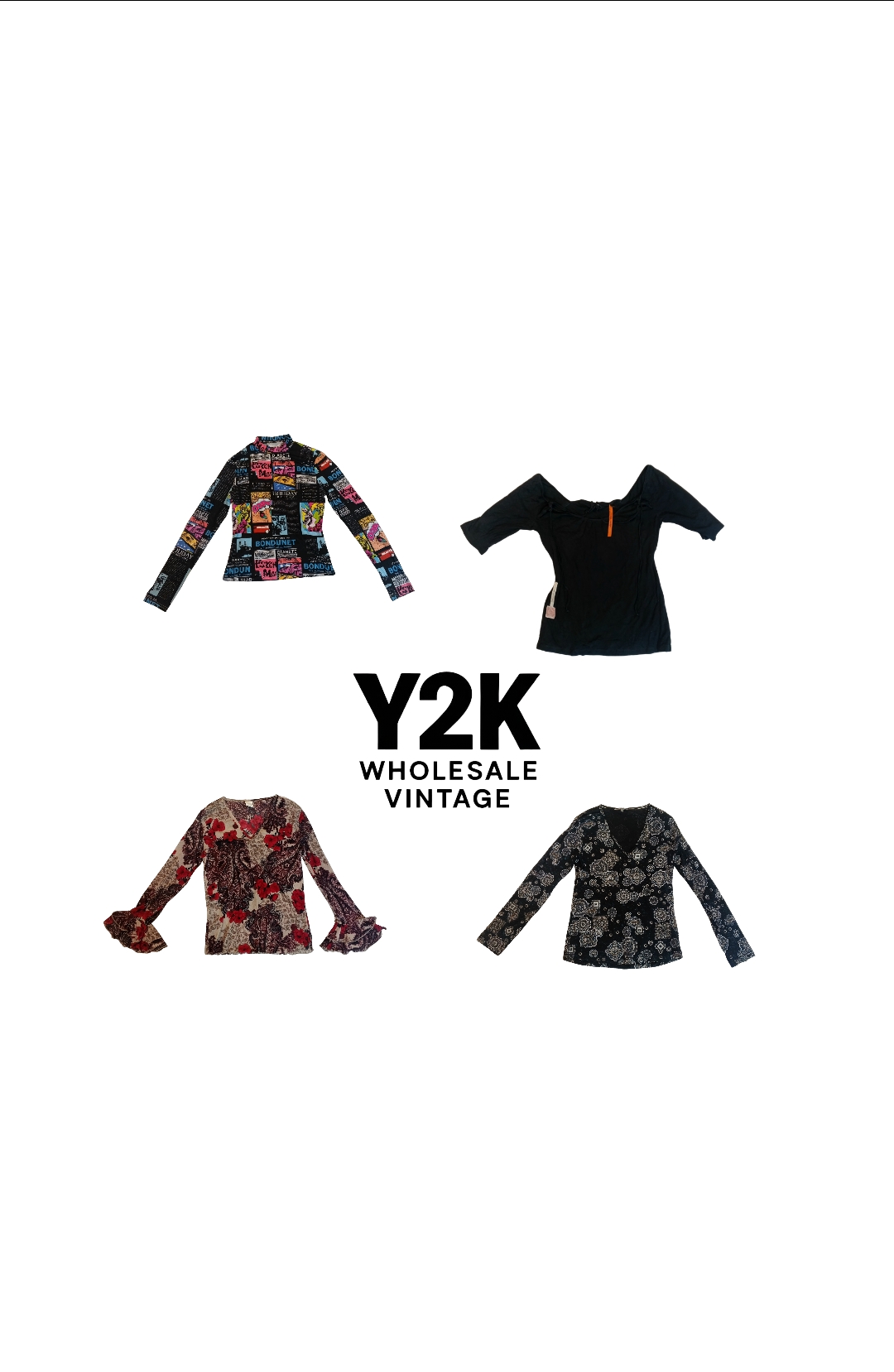 Y2K European Mesh Long sleeve Tops with cop copine..