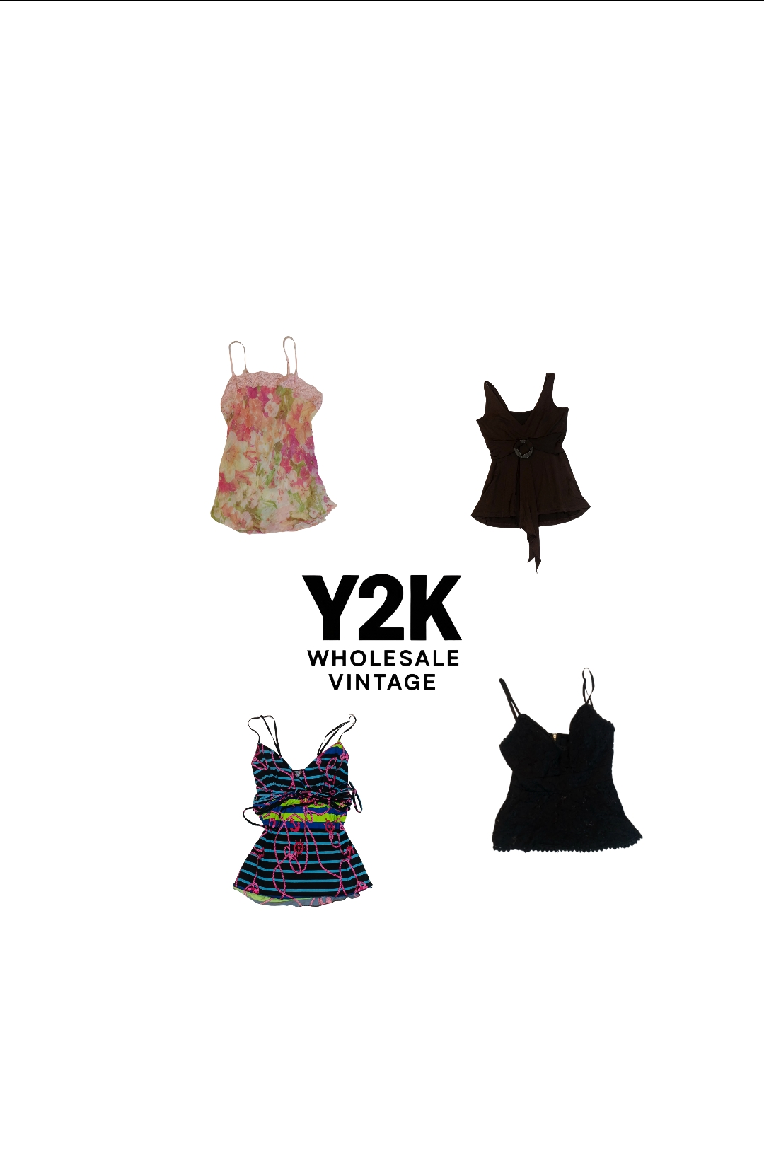Y2K European Grunge Vixen Cami tops mix (YWV11)