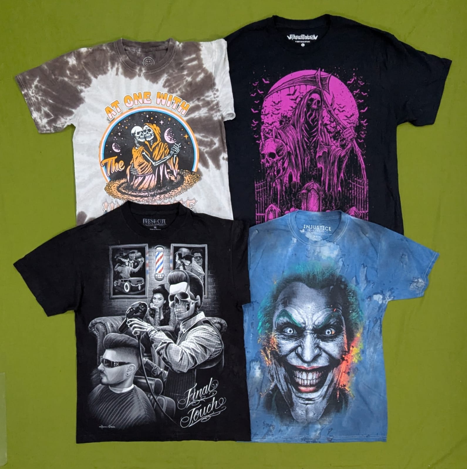 💥 RV2440 T-shirts Squelette Vintage