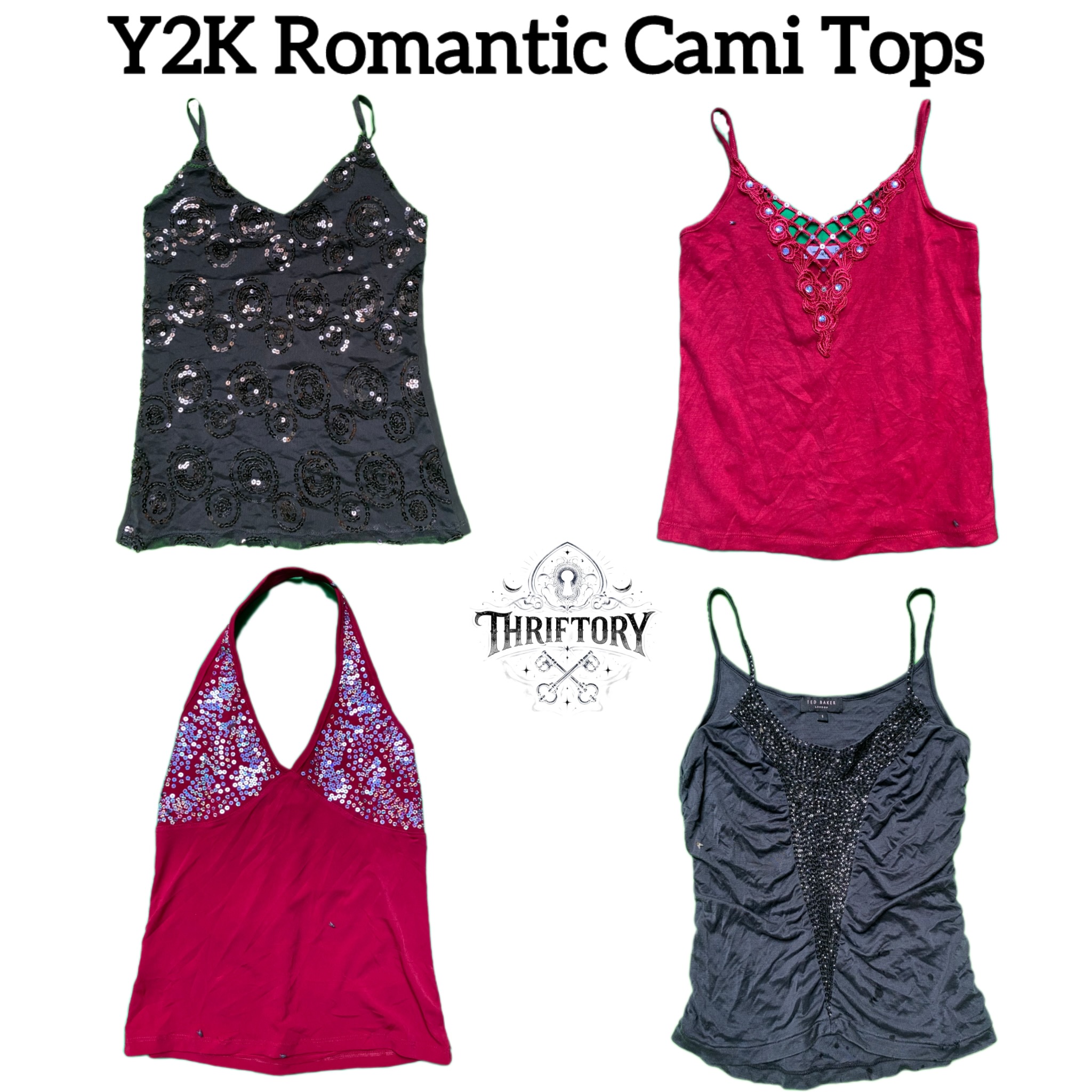 Y2K Romantic Cami Tops TY-004
