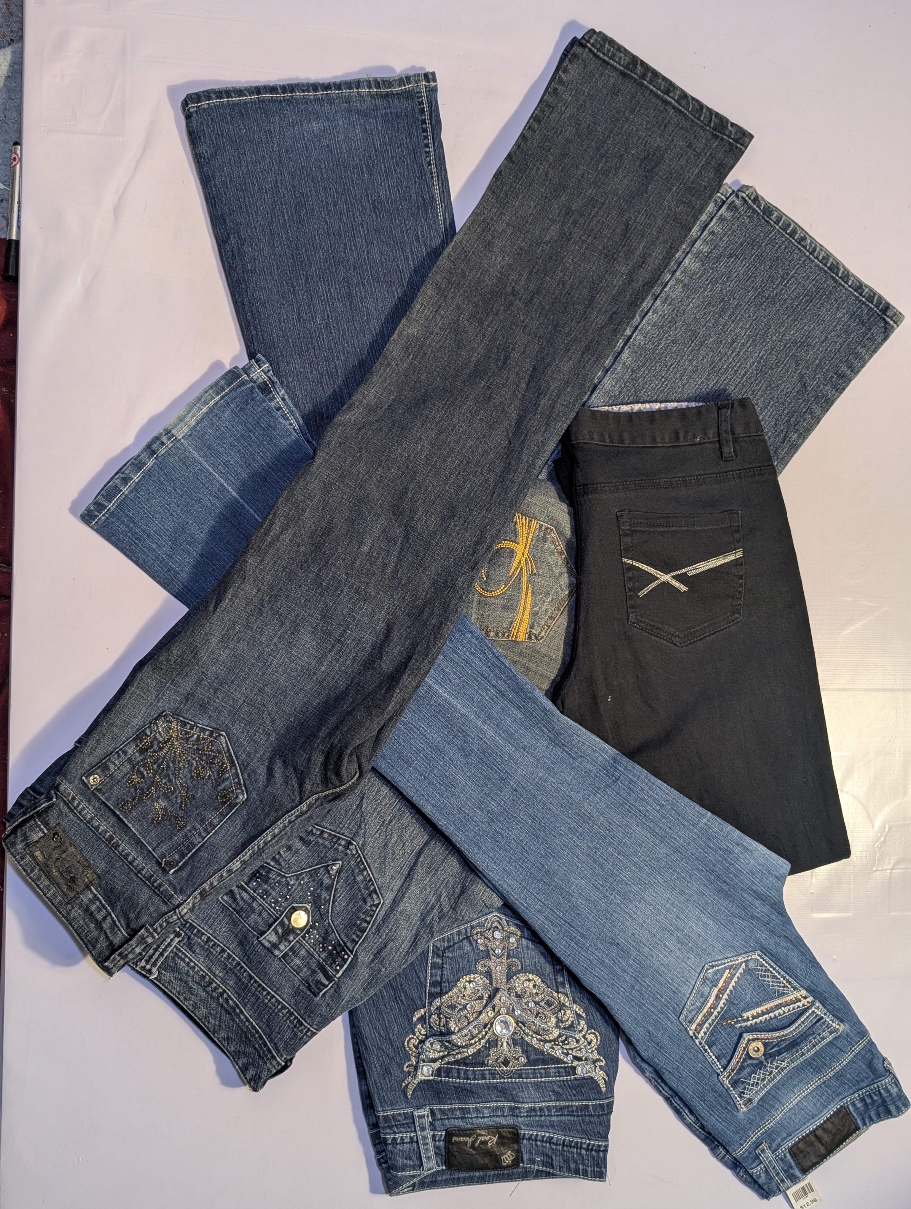 Women Y2K Embellished Jeans