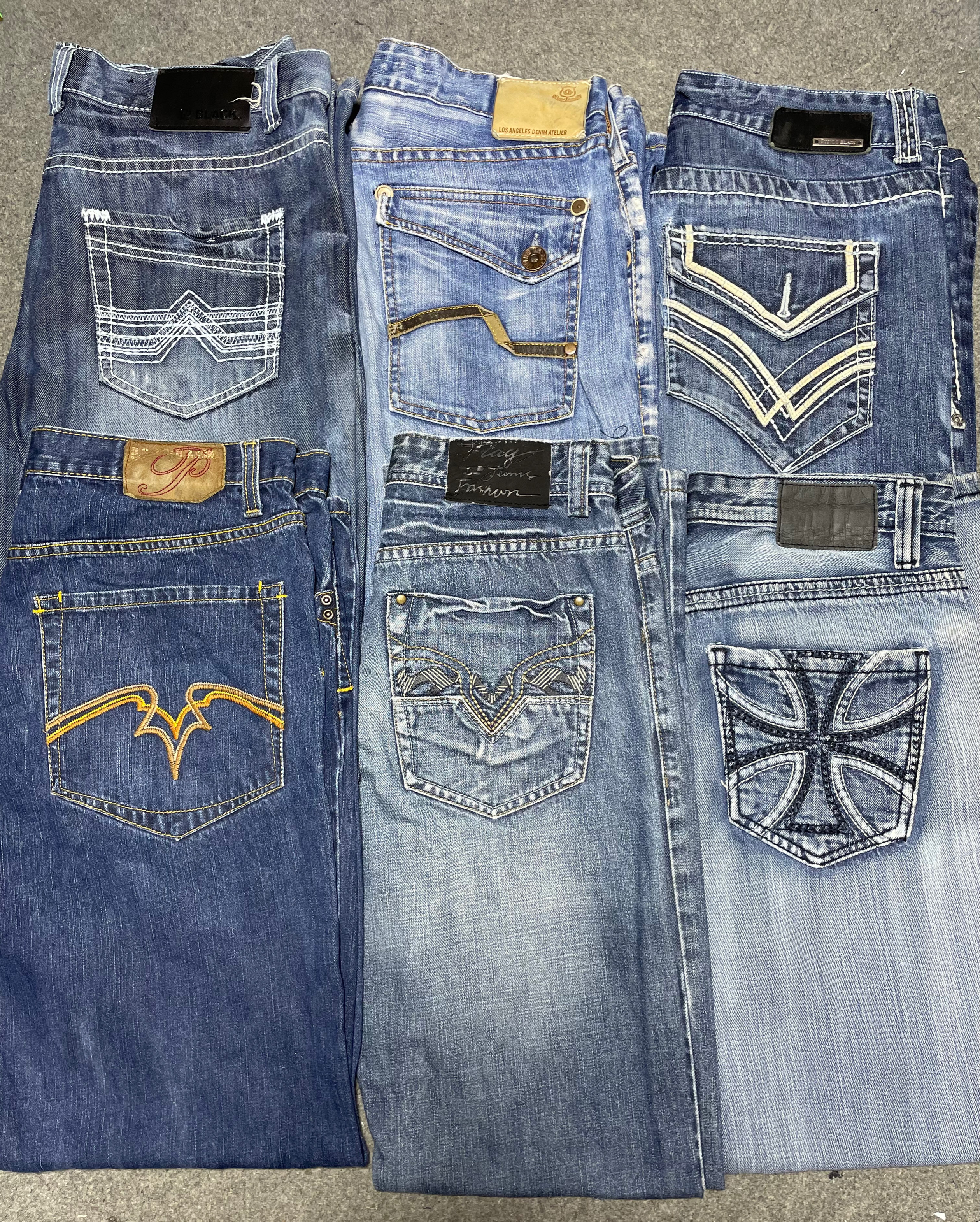 Y2K men’s embroidered jeans